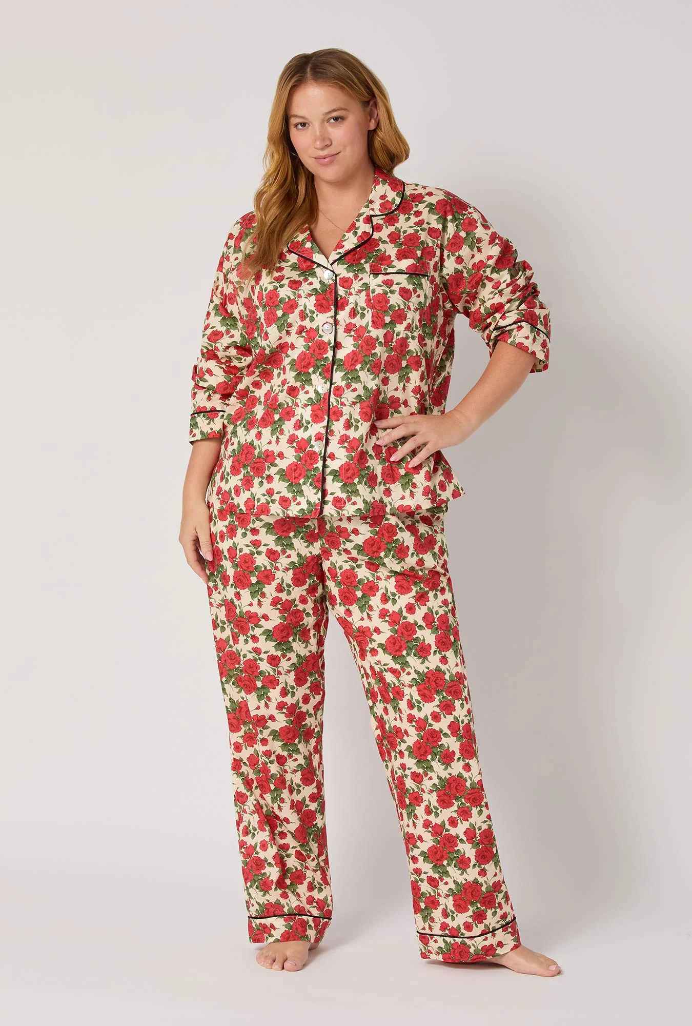 Carline Rose Long Sleeve Classic Woven Tana Lawn® Pj Set Made With Liberty Fabric - Image 5