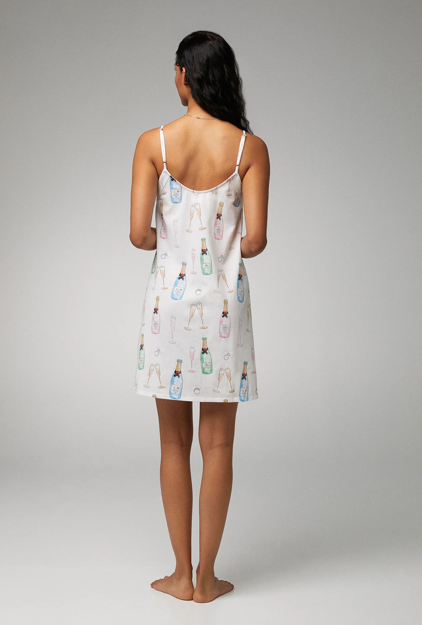 Champagne Wedding Stretch Jersey Chemise - Image 3