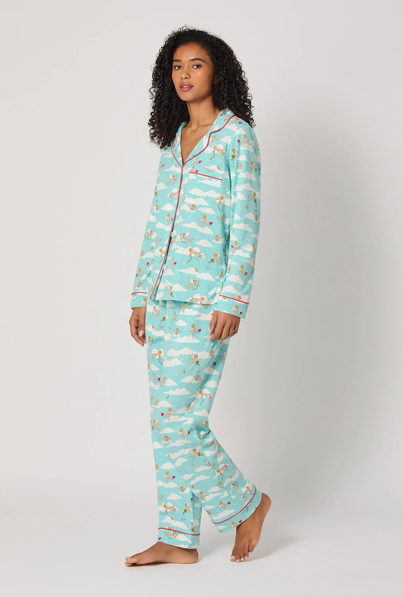 Cheeky Cupid Long Sleeve Classic Stretch Jersey Pj Set - Image 2