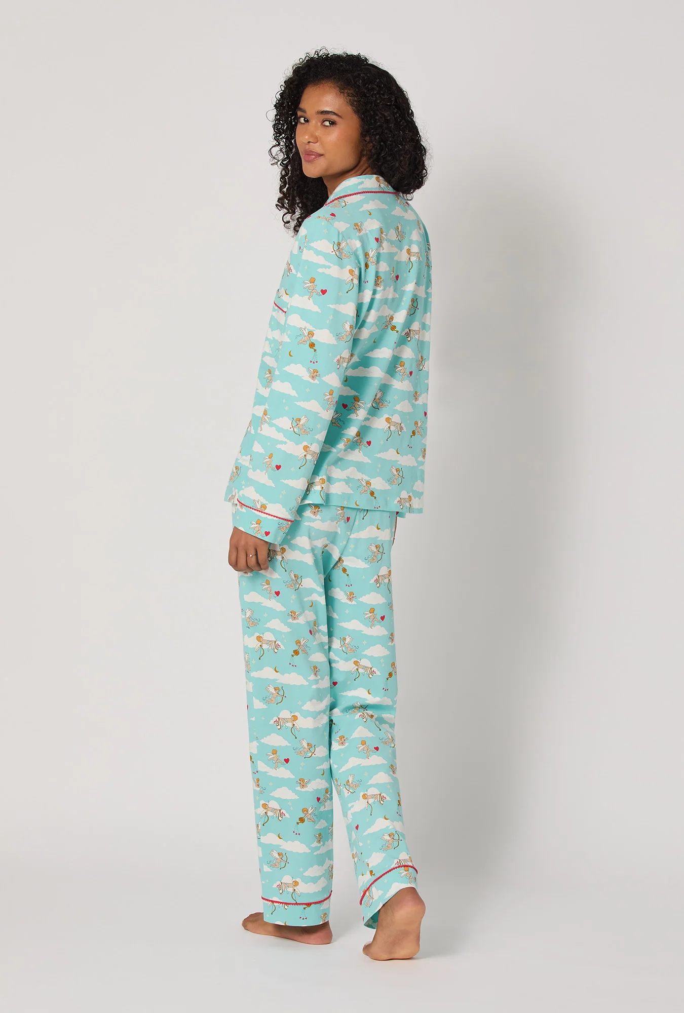 Cheeky Cupid Long Sleeve Classic Stretch Jersey Pj Set - Image 3