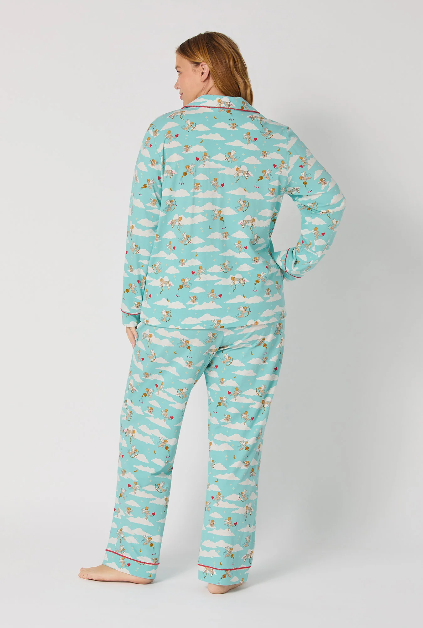 Cheeky Cupid Long Sleeve Classic Stretch Jersey Pj Set - Image 6