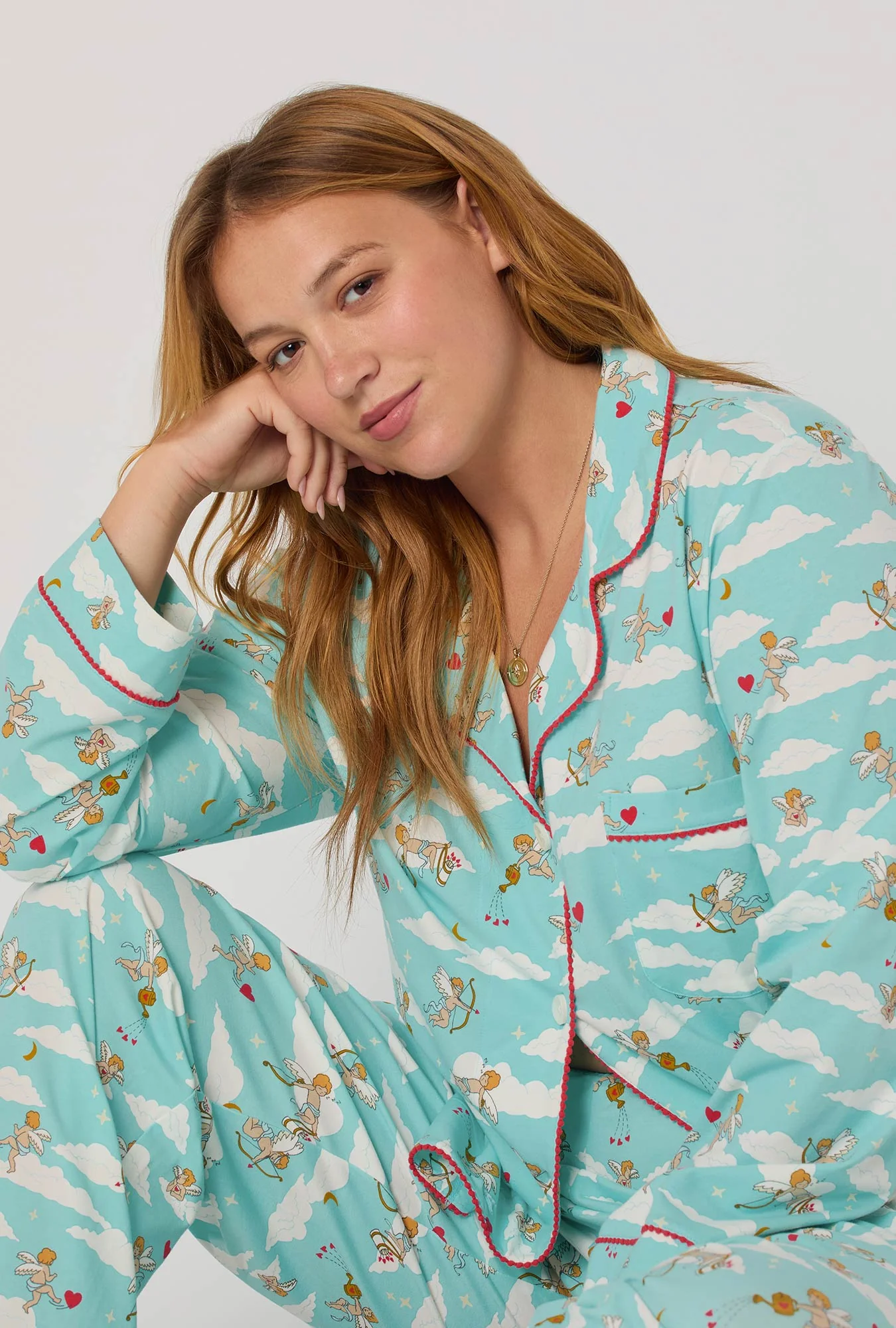 Cheeky Cupid Long Sleeve Classic Stretch Jersey Pj Set - Image 7