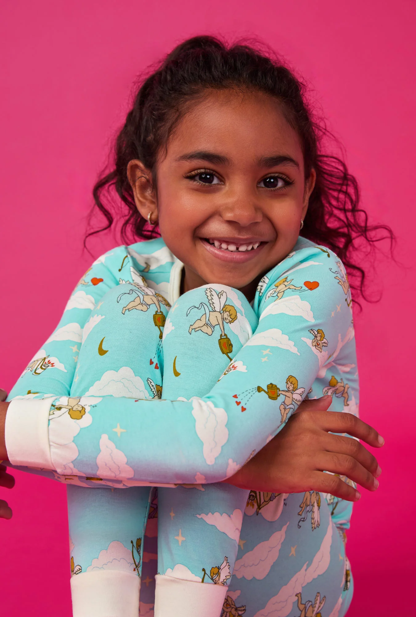Cheeky Cupid Long Sleeve Stretch Jersey Kids Pj Set - Image 2
