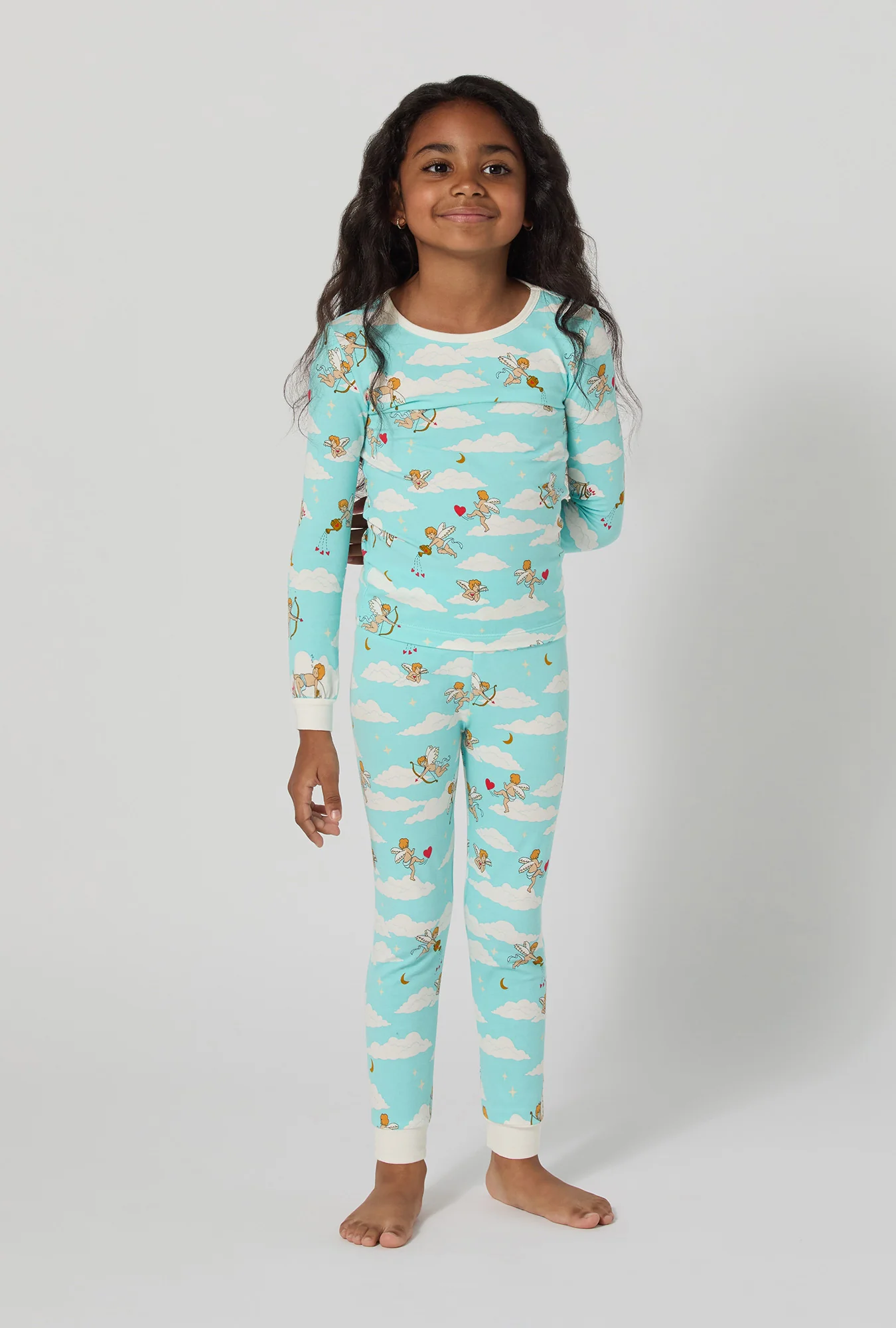 Cheeky Cupid Long Sleeve Stretch Jersey Kids Pj Set - Image 3