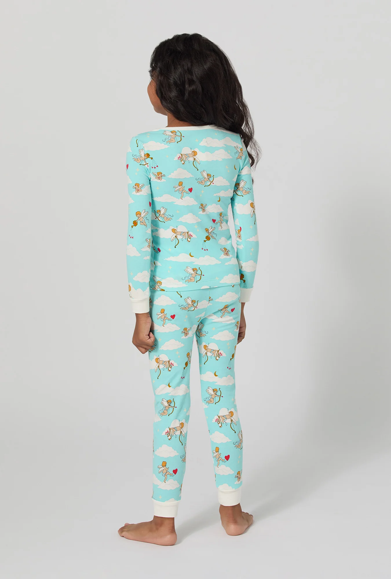 Cheeky Cupid Long Sleeve Stretch Jersey Kids Pj Set - Image 4
