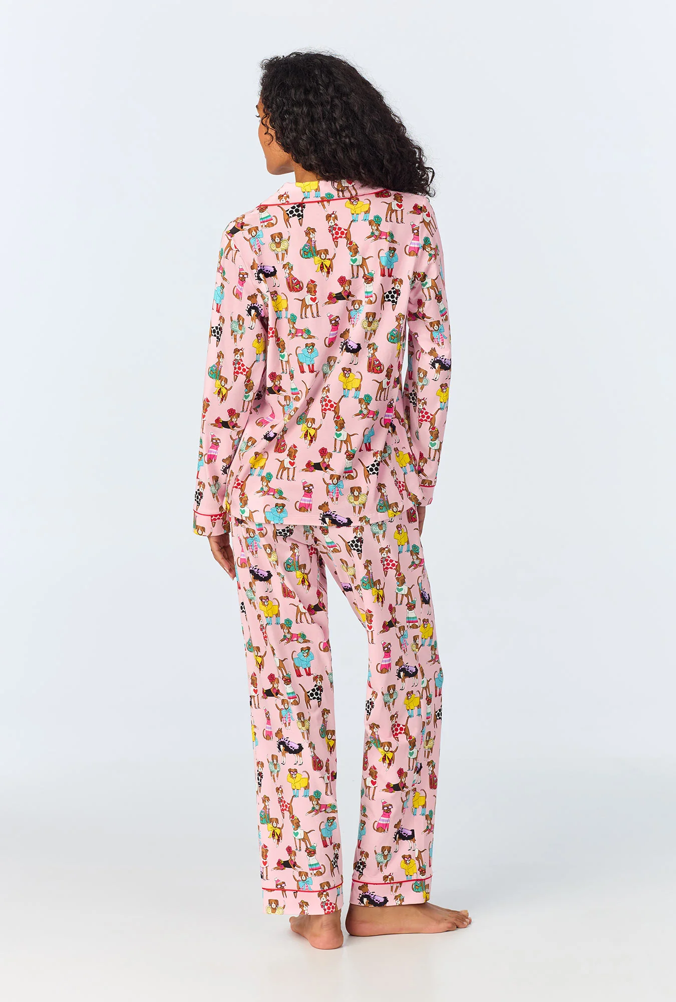 Bedhead x Bronwyn Newport Chic Boxers Long Sleeve Classic Stretch Jersey PJ Set - Image 3