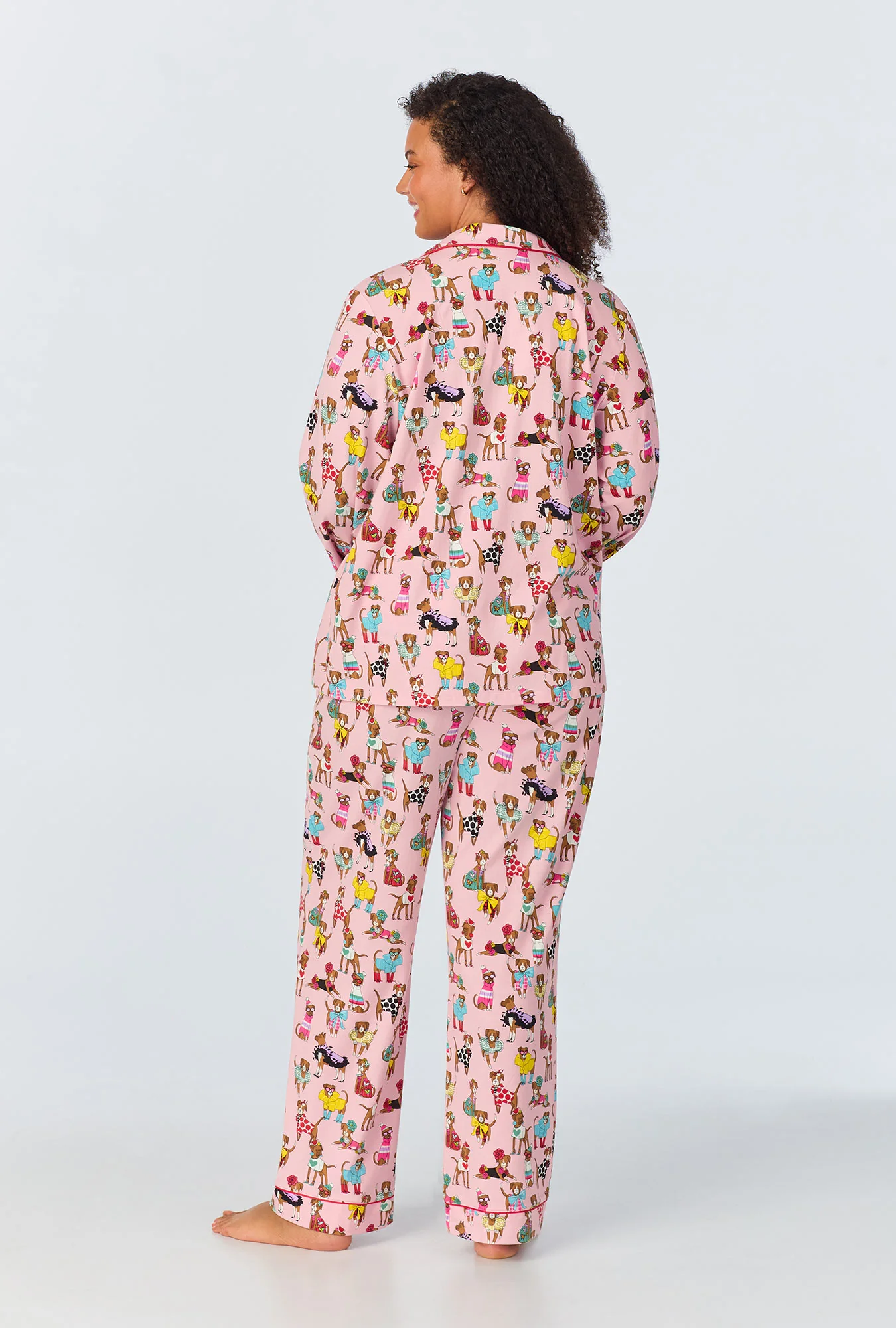 Bedhead x Bronwyn Newport Chic Boxers Long Sleeve Classic Stretch Jersey PJ Set - Image 5