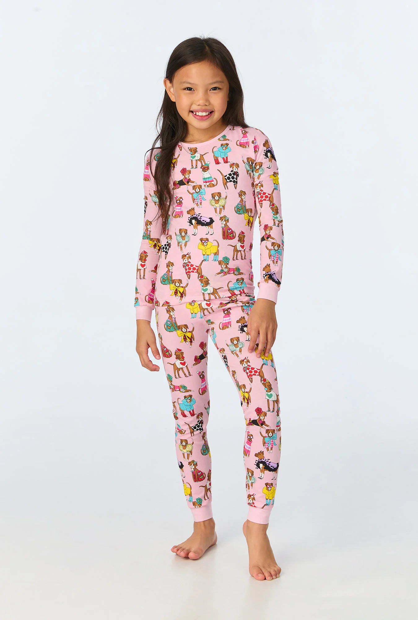 Bedhead x Bronwyn Newport Chic Boxers Long Sleeve Stretch Jersey Kids PJ Set - Image 2