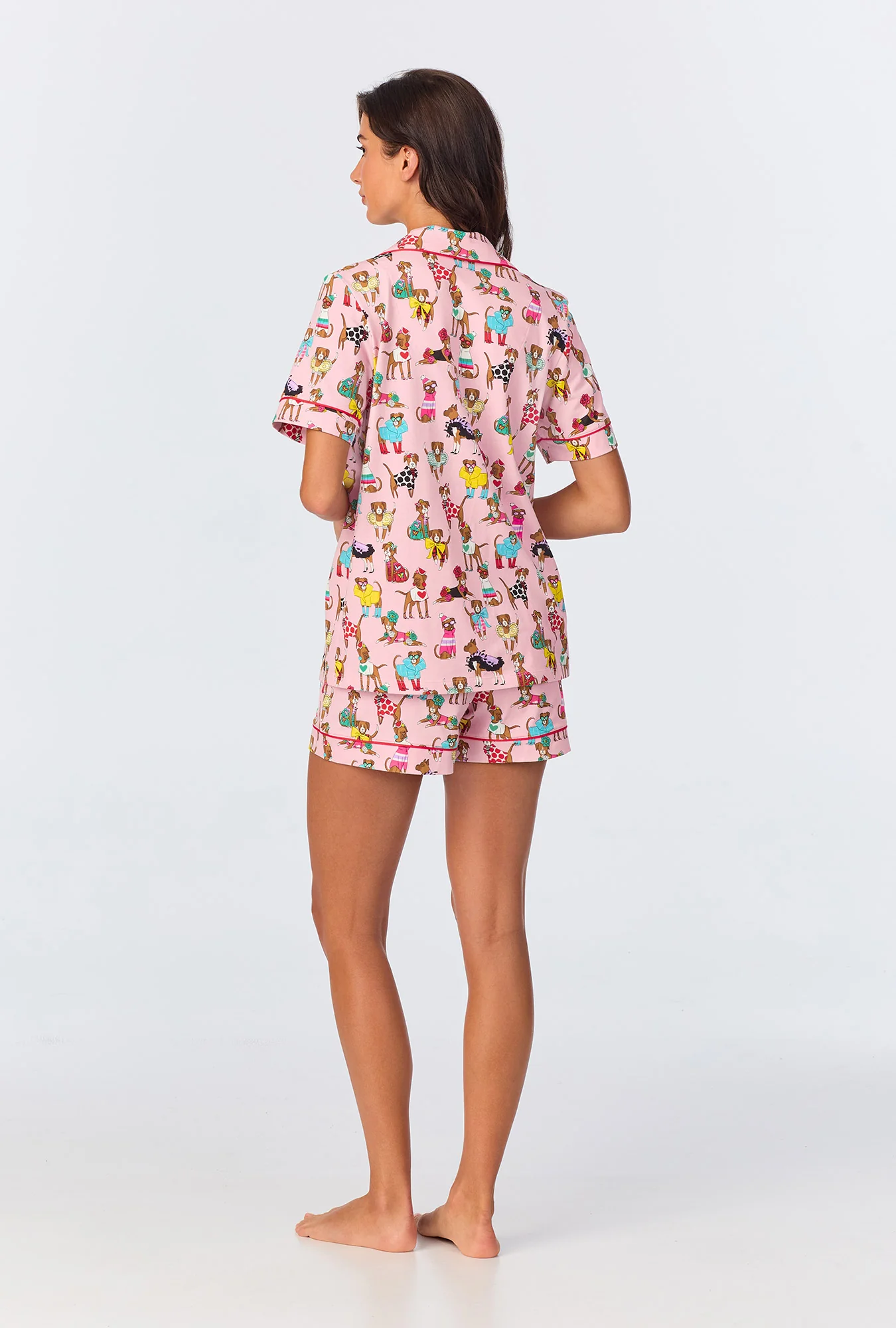 Bedhead x Bronwyn Newport Chic Boxers Short Sleeve Classic Shorty Stretch Jersey PJ Set - Image 3