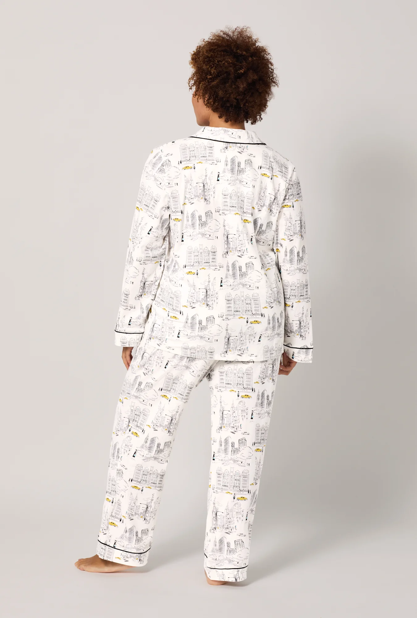City That Never Sleeps Long Sleeve Classic Stretch Jersey PJ Set - Image 6