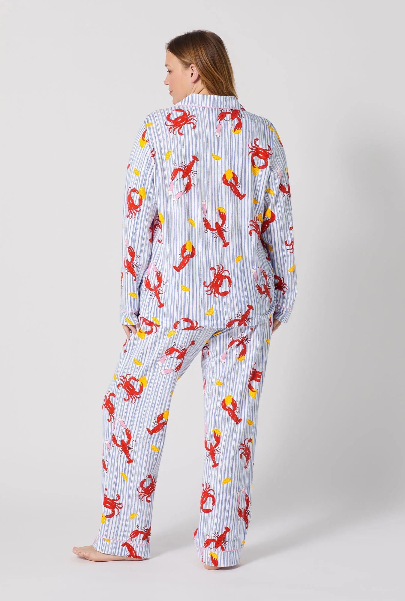 Coastal Feast Long Sleeve Classic Stretch Jersey Pj Set - Image 6