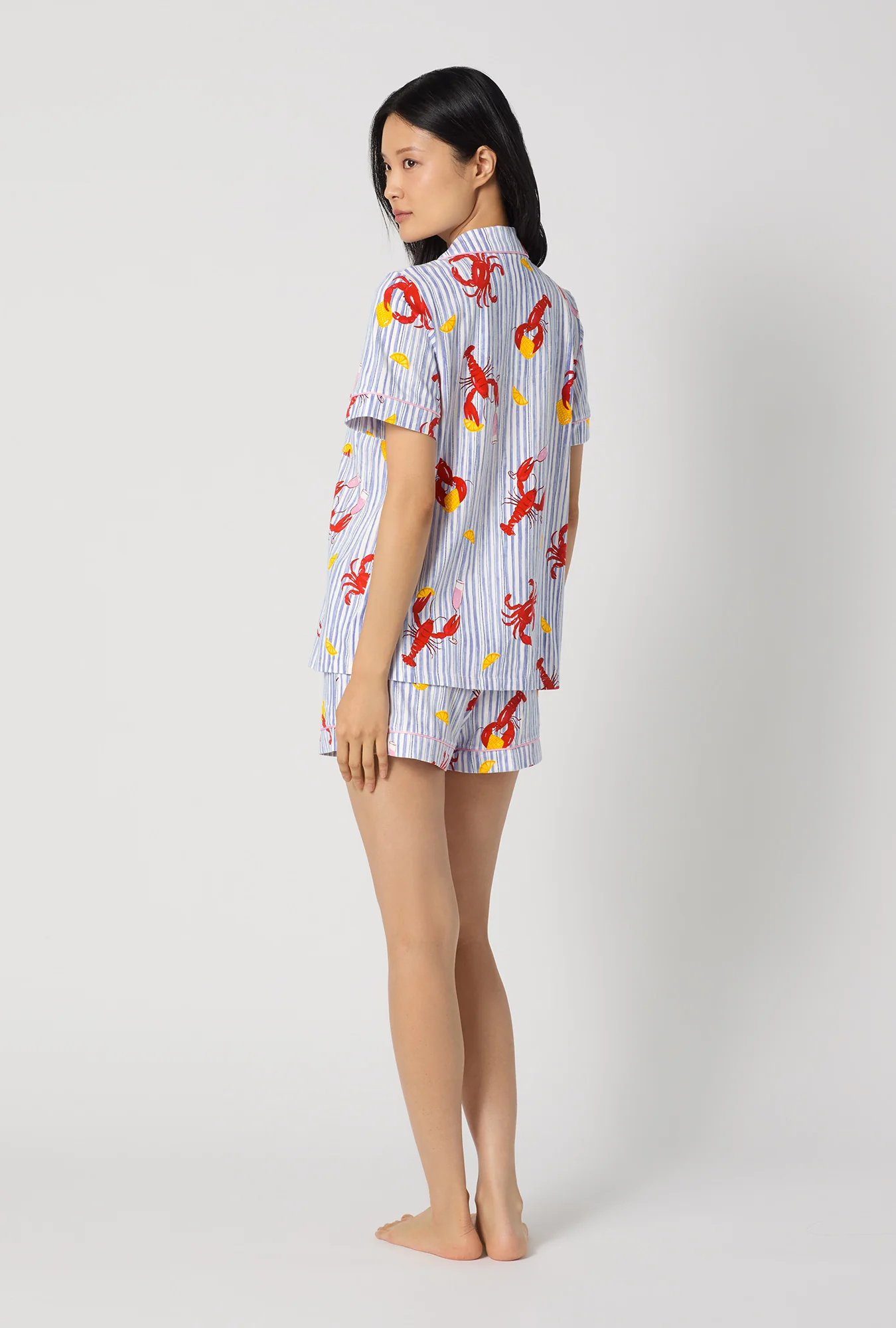 Coastal Feast Short Sleeve Classic Shorty Stretch Jersey Pj Set - Image 4