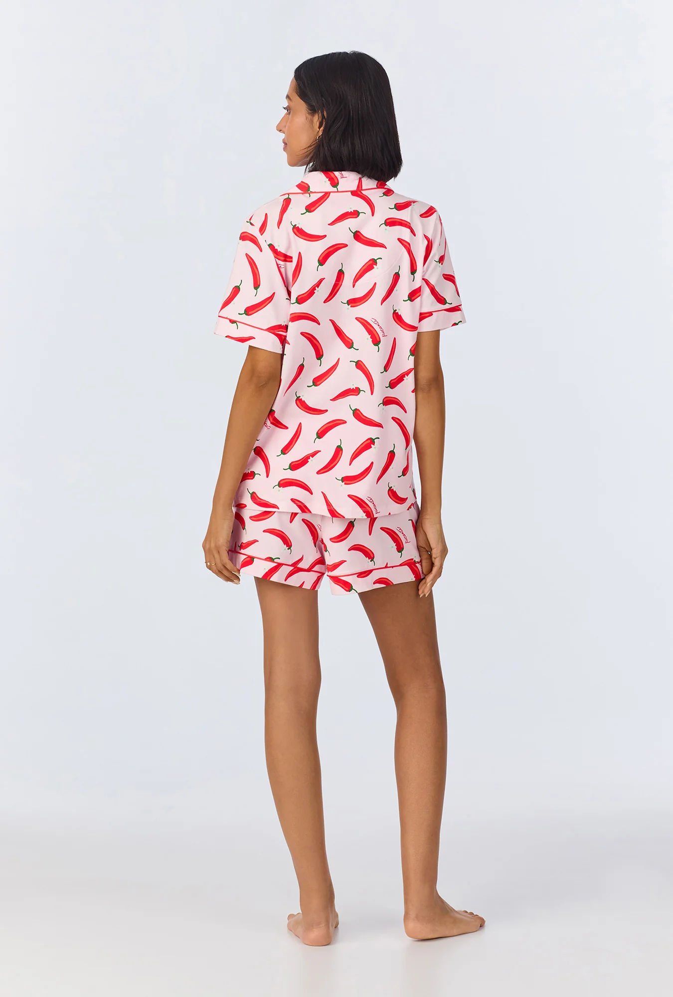 Coming In Hot Short Sleeve Classic Shorty Stretch Jersey PJ Set - Image 4