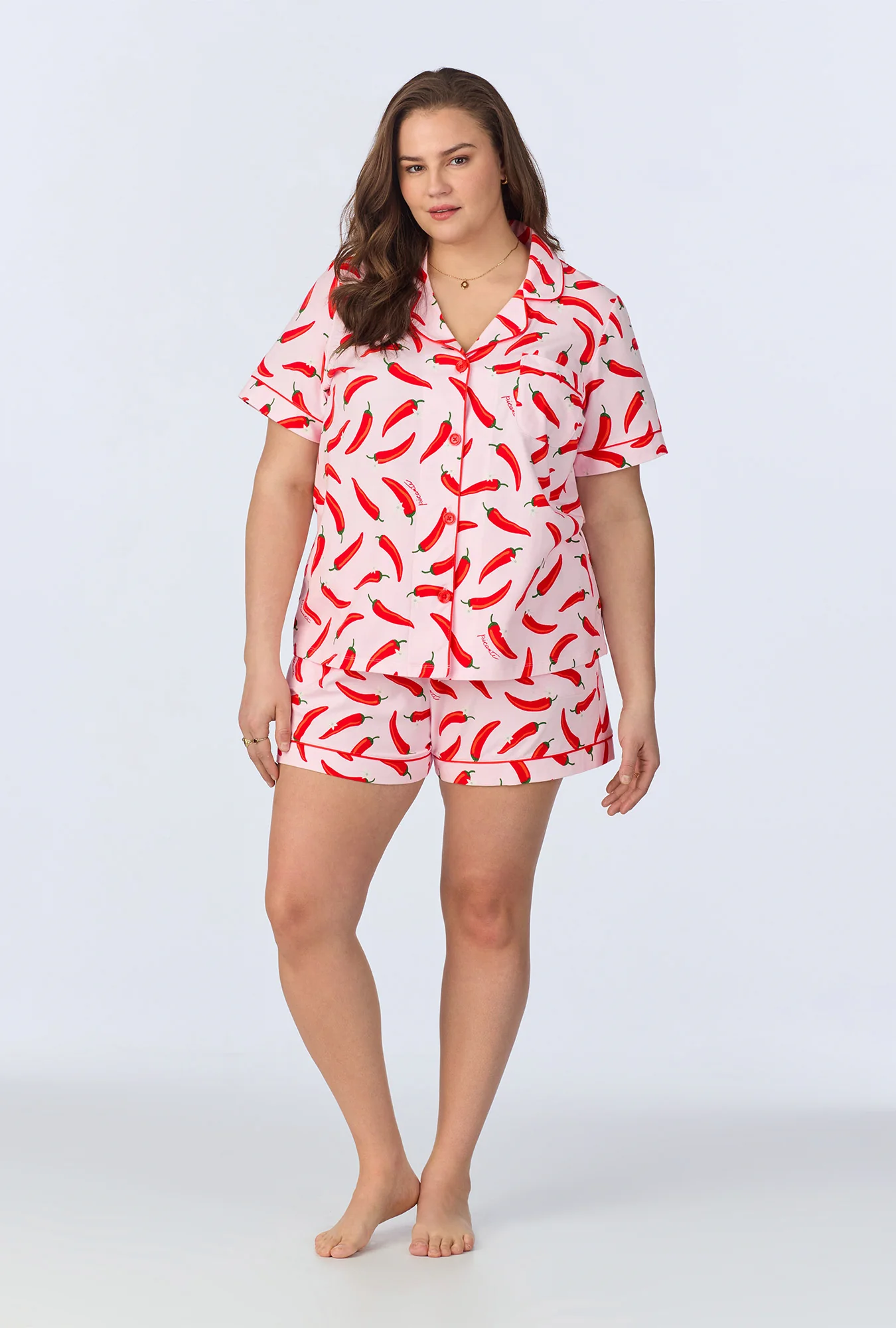 Coming In Hot Short Sleeve Classic Shorty Stretch Jersey PJ Set - Image 6