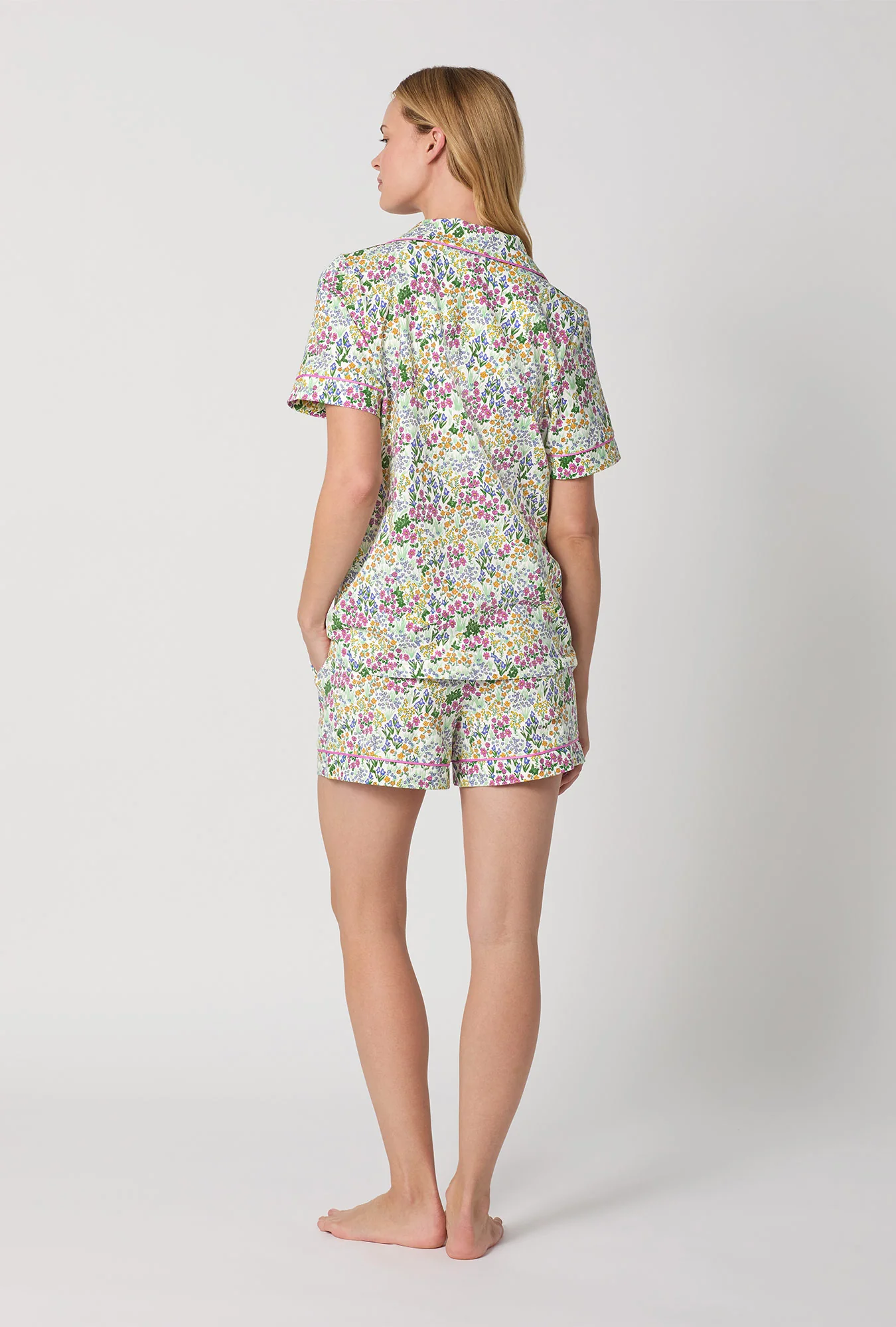 Cottage Garden Short Sleeve Classic Shorty Stretch Jersey PJ Set - Image 4