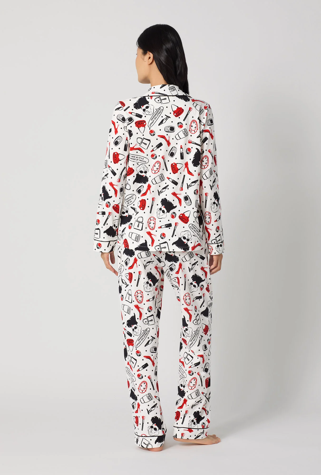 Devil Wears Prada Long Sleeve Classic Stretch Jersey Pj Set - Image 4