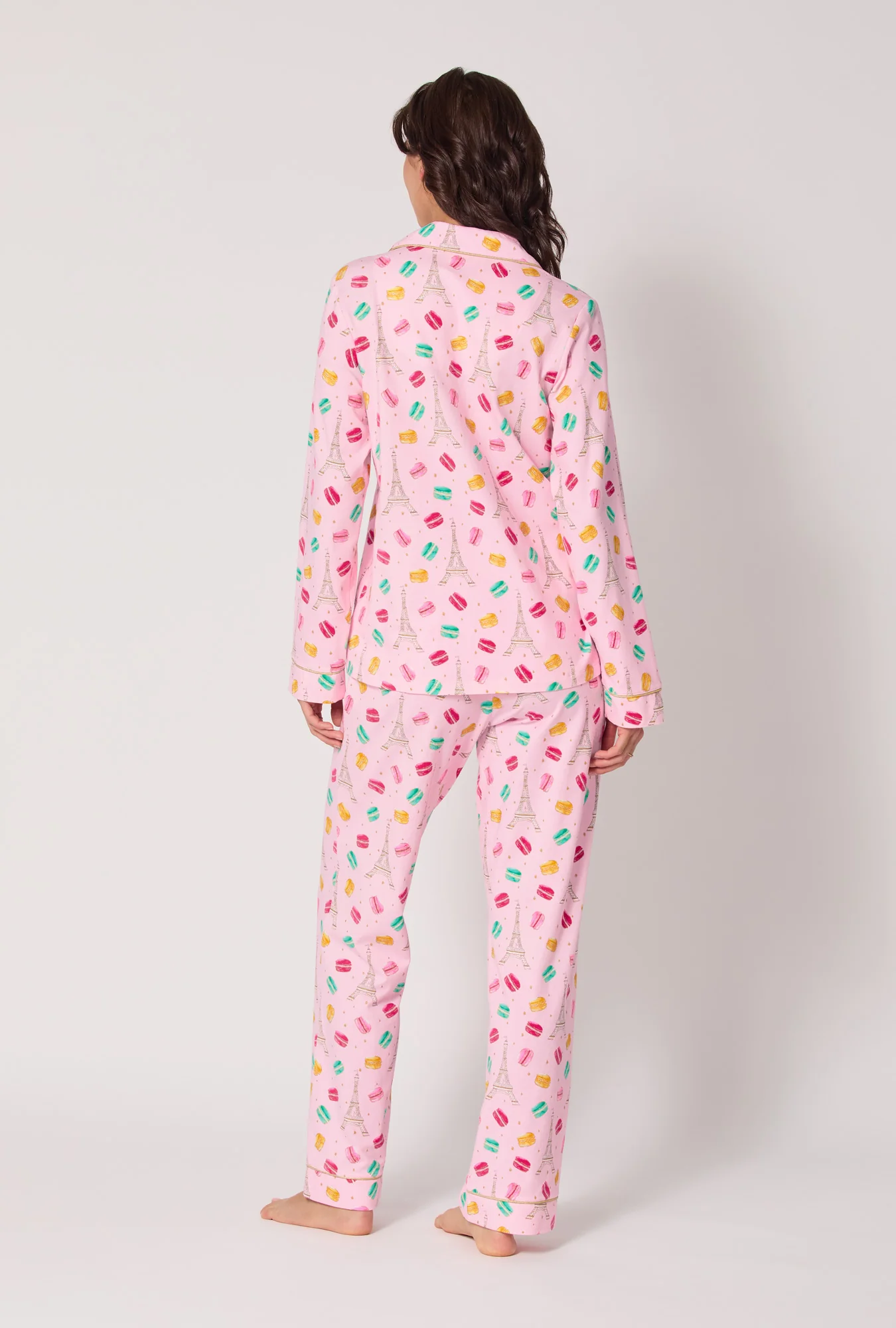 Eiffel For You Long Sleeve Classic Stretch Jersey Pj Set - Image 2