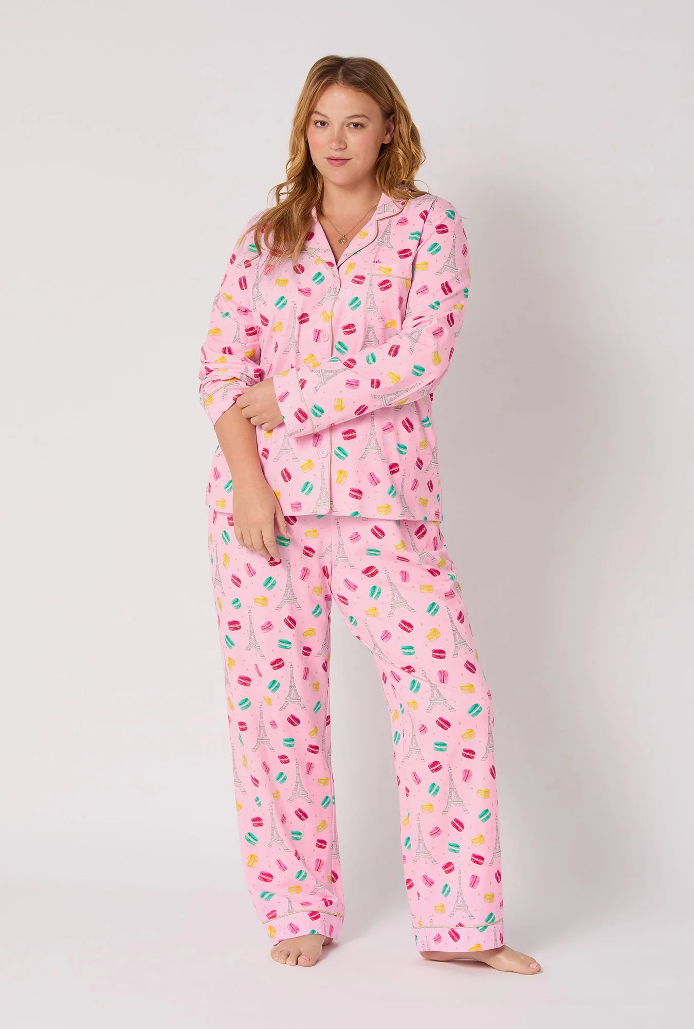 Eiffel For You Long Sleeve Classic Stretch Jersey Pj Set - Image 5