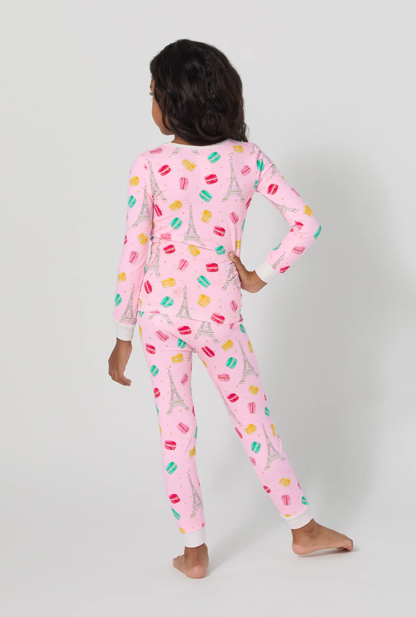 Eiffel For You Long Sleeve Stretch Jersey Kids Pj Set - Image 2