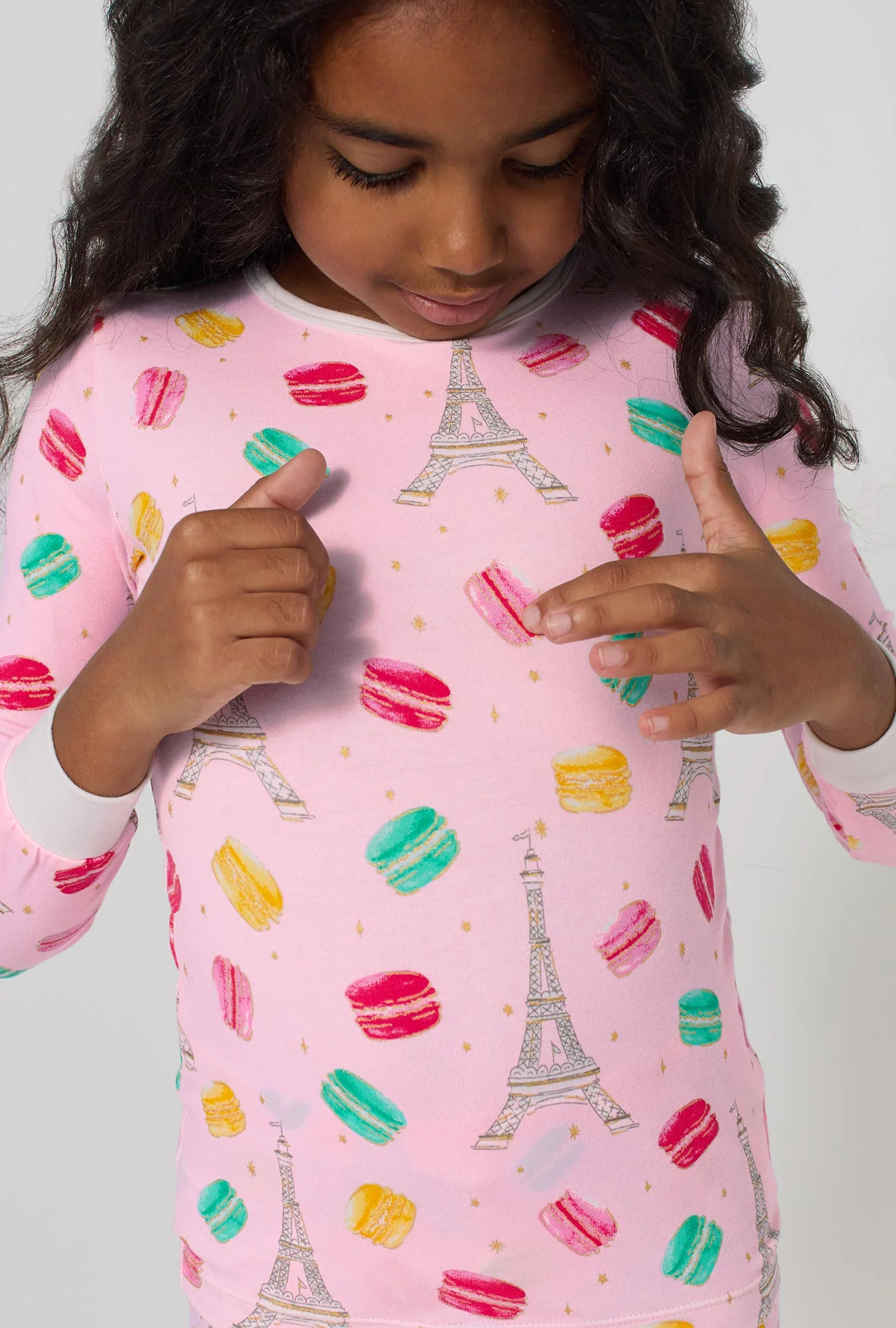 Eiffel For You Long Sleeve Stretch Jersey Kids Pj Set - Image 4