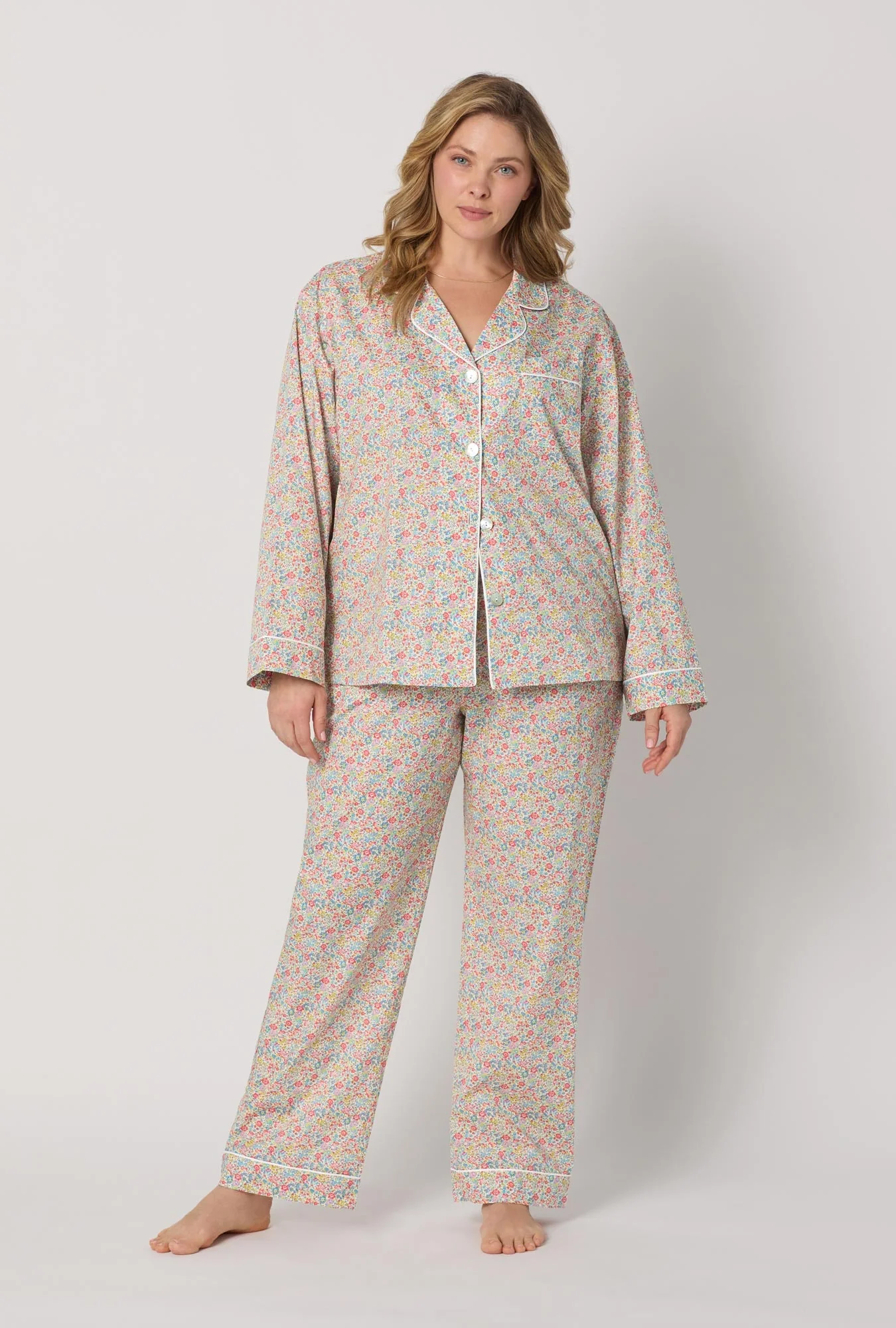 Emma And Georgina Long Sleeve Classic Woven Tana Lawn® Pj Set Made With Liberty Fabric - Image 5