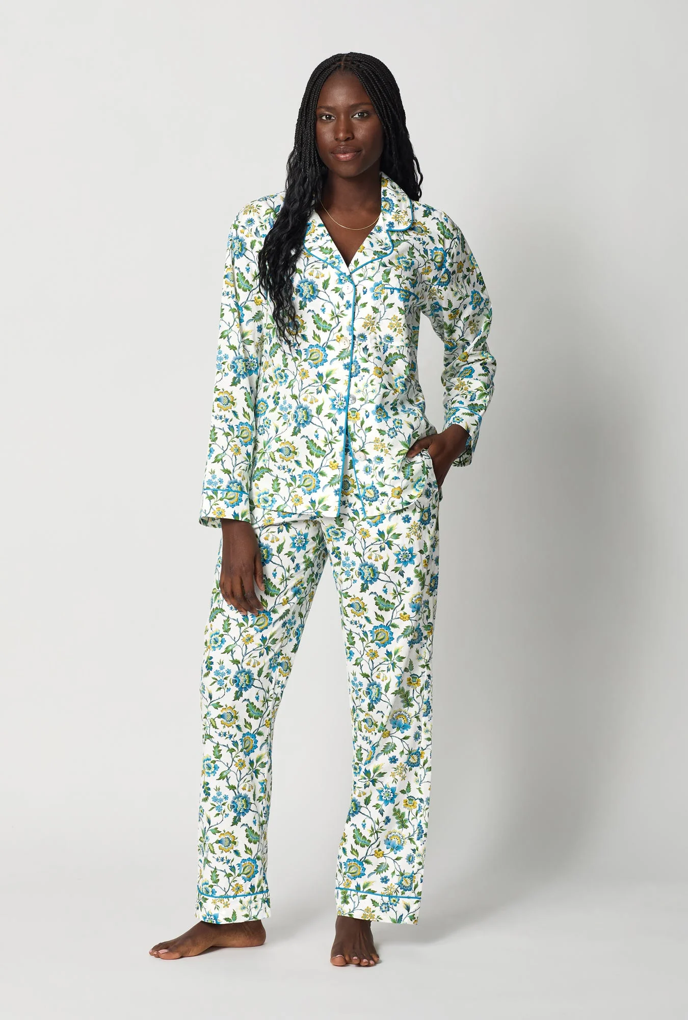 Eva Belle Long Sleeve Classic Woven Tana Lawn® Pj Set Made With Liberty Fabric