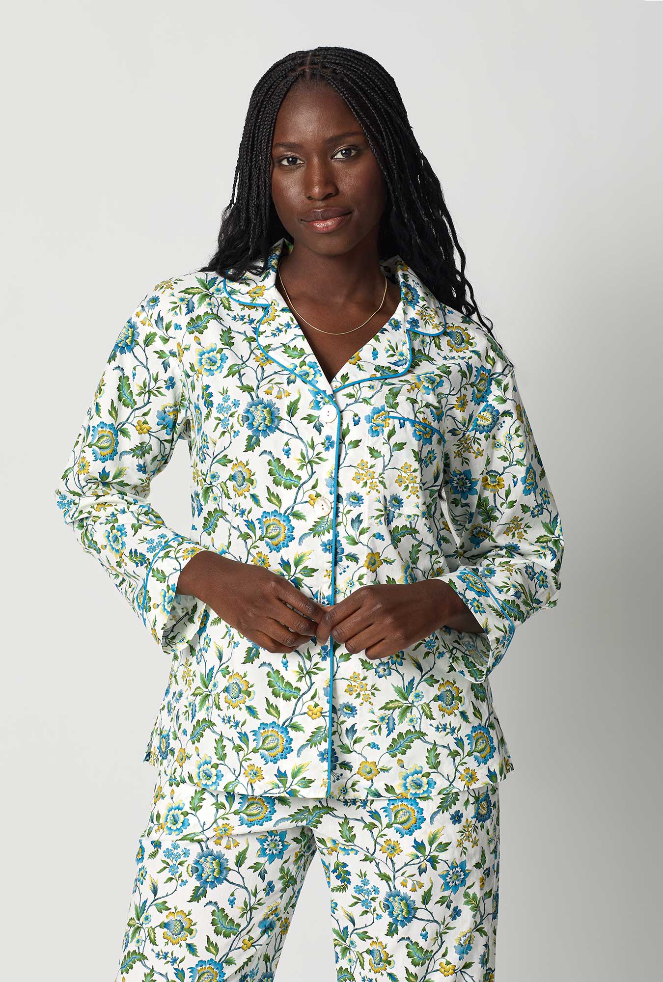 Eva Belle Long Sleeve Classic Woven Tana Lawn® Pj Set Made With Liberty Fabric - Image 2