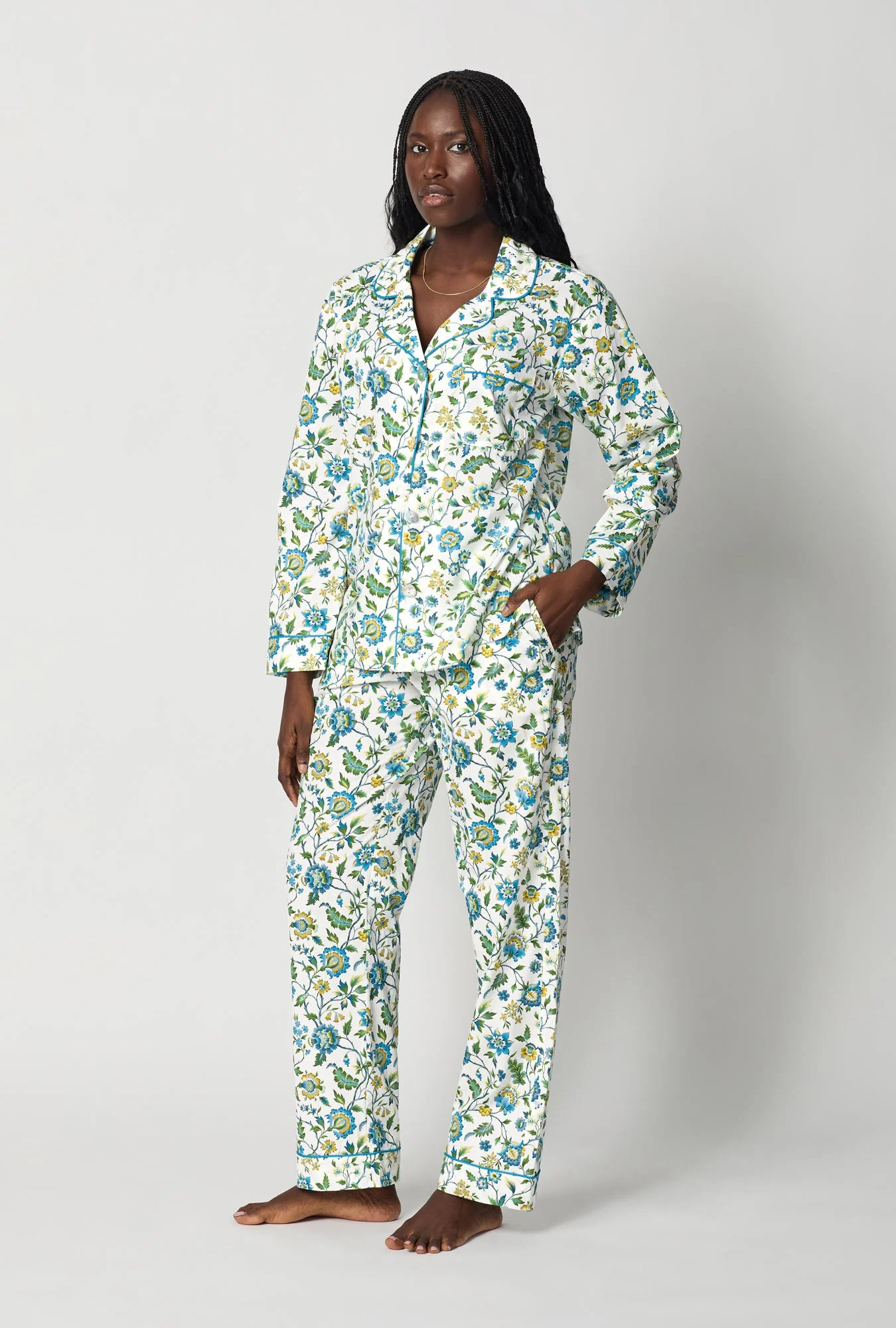Eva Belle Long Sleeve Classic Woven Tana Lawn® Pj Set Made With Liberty Fabric - Image 4