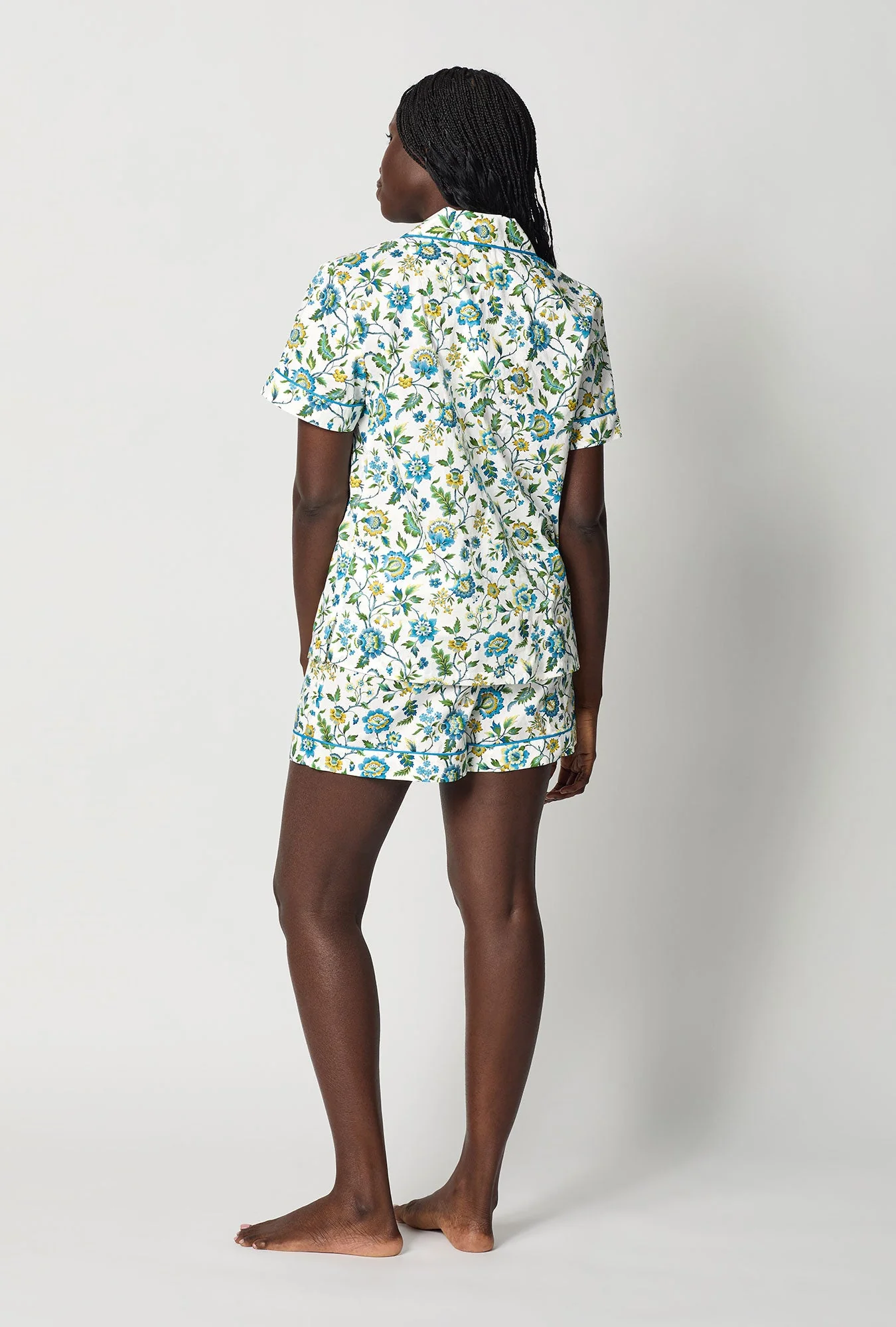 Eva Belle Short Sleeve Classic Shorty Woven Tana Lawn® PJ Set Made with Liberty Fabric - Image 3