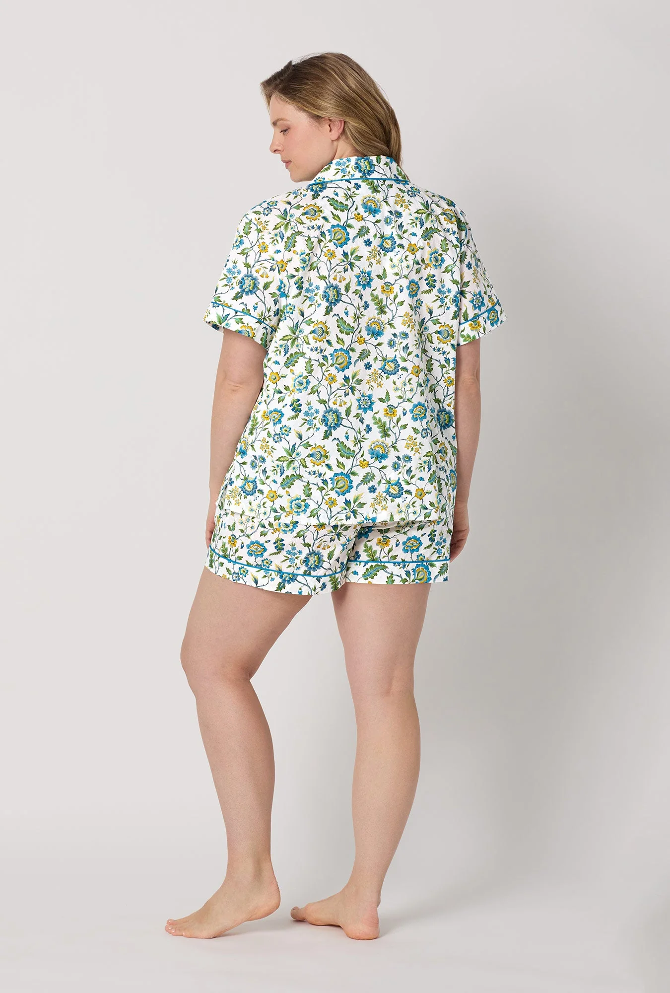 Eva Belle Short Sleeve Classic Shorty Woven Tana Lawn® PJ Set Made with Liberty Fabric - Image 6