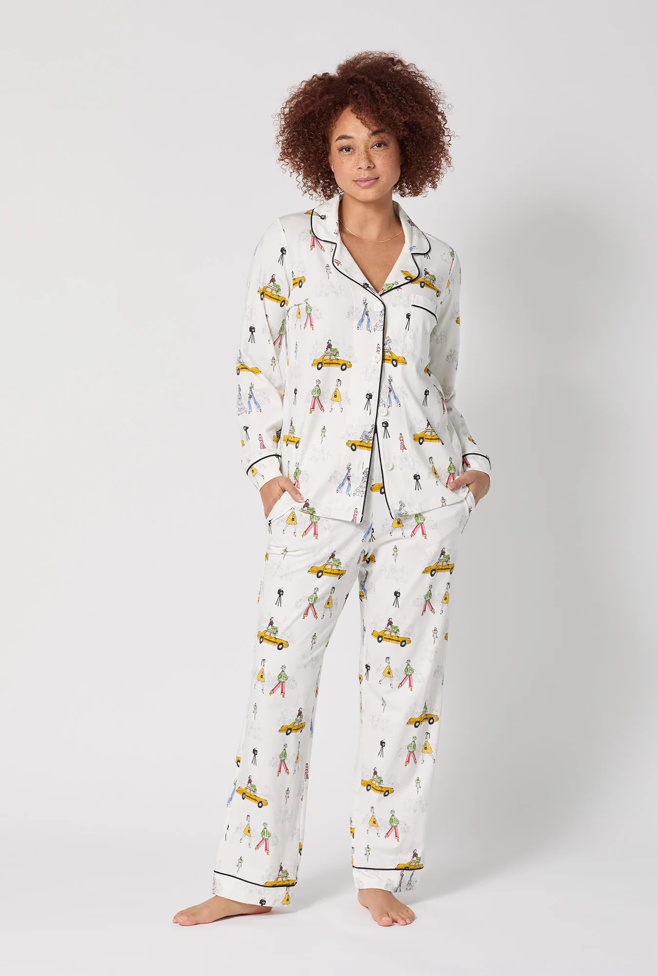 Fashion Week Long Sleeve Classic Stretch Jersey Pj Set