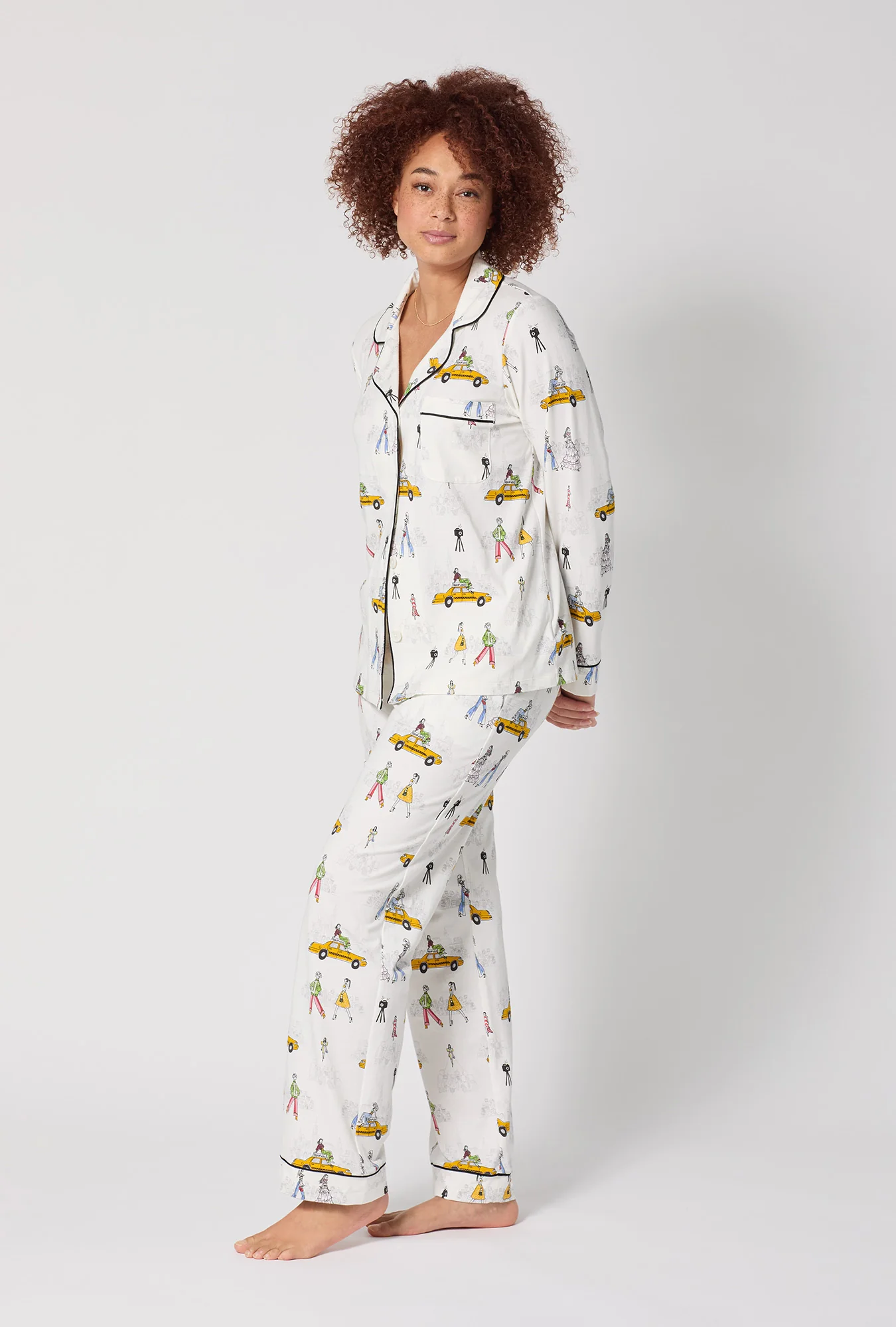 Fashion Week Long Sleeve Classic Stretch Jersey Pj Set - Image 2