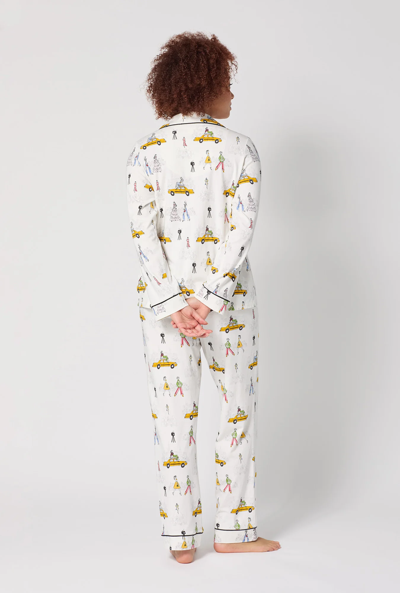 Fashion Week Long Sleeve Classic Stretch Jersey Pj Set - Image 3