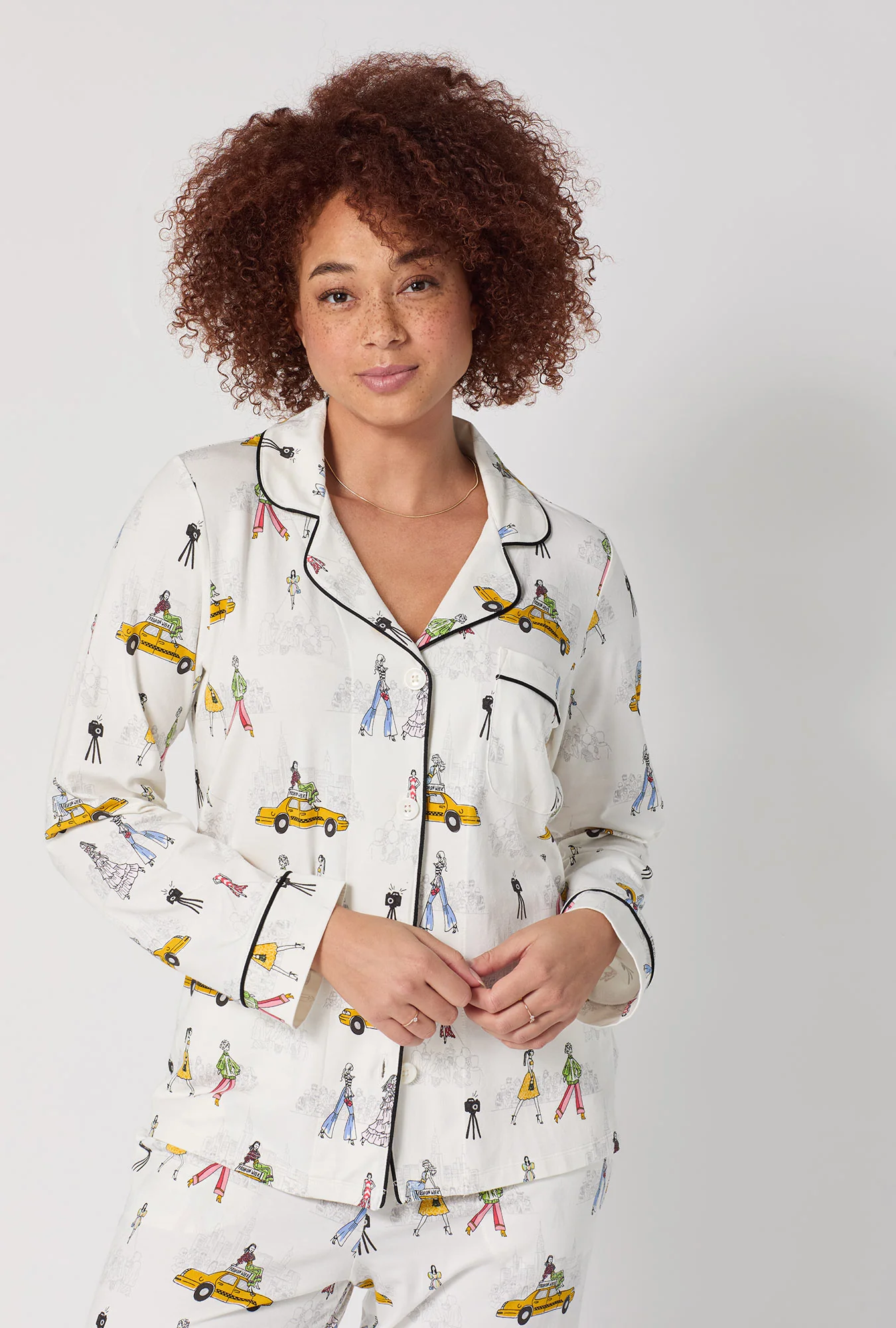 Fashion Week Long Sleeve Classic Stretch Jersey Pj Set - Image 4