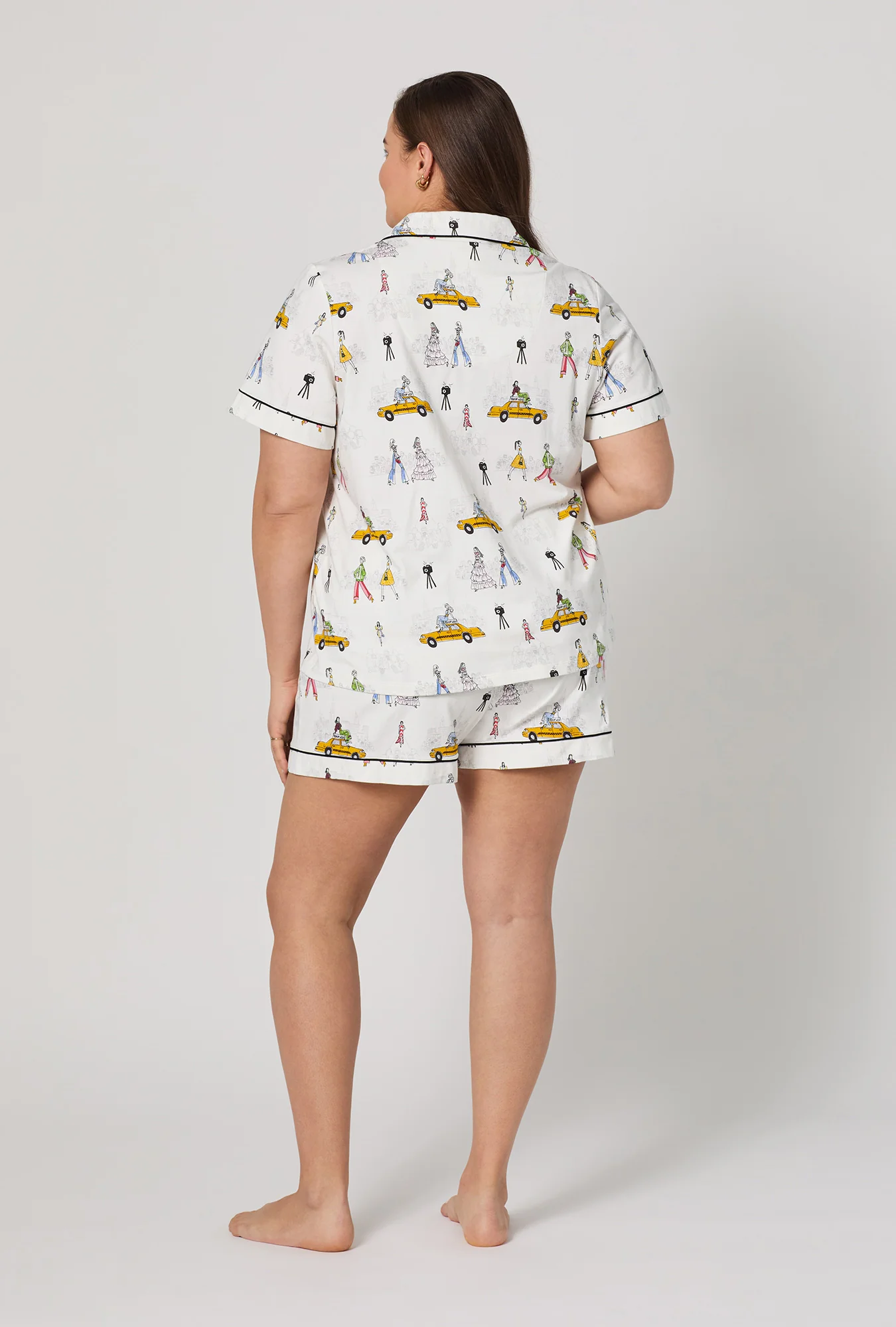 Fashion Week Short Sleeve Classic Shorty Stretch Jersey Pj Set - Image 7