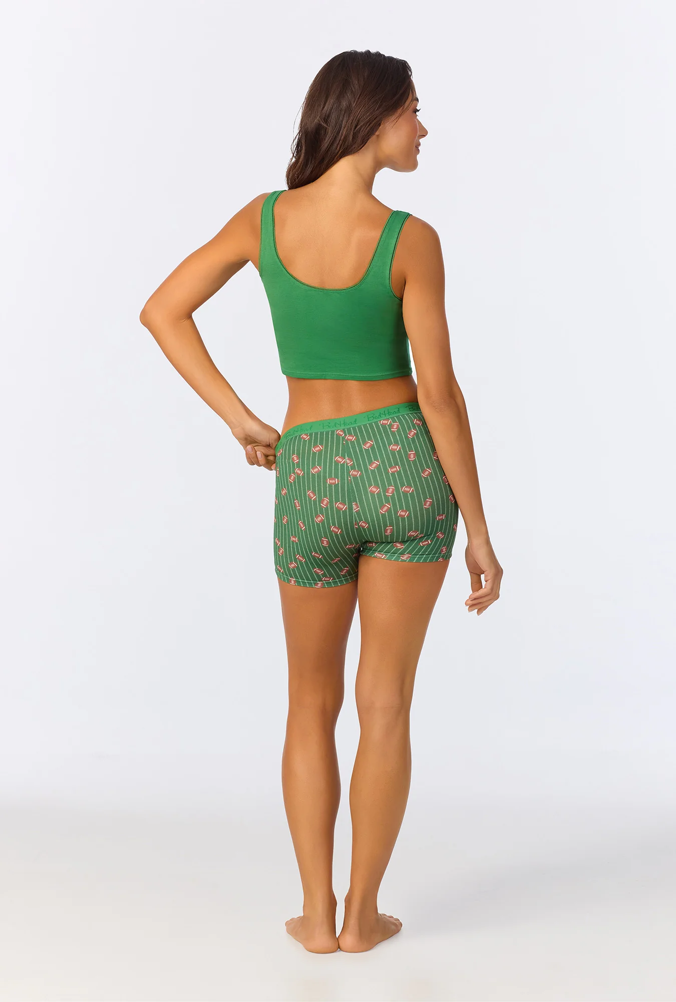 Foliage Green Stretch Jersey Crop Tank - Image 6