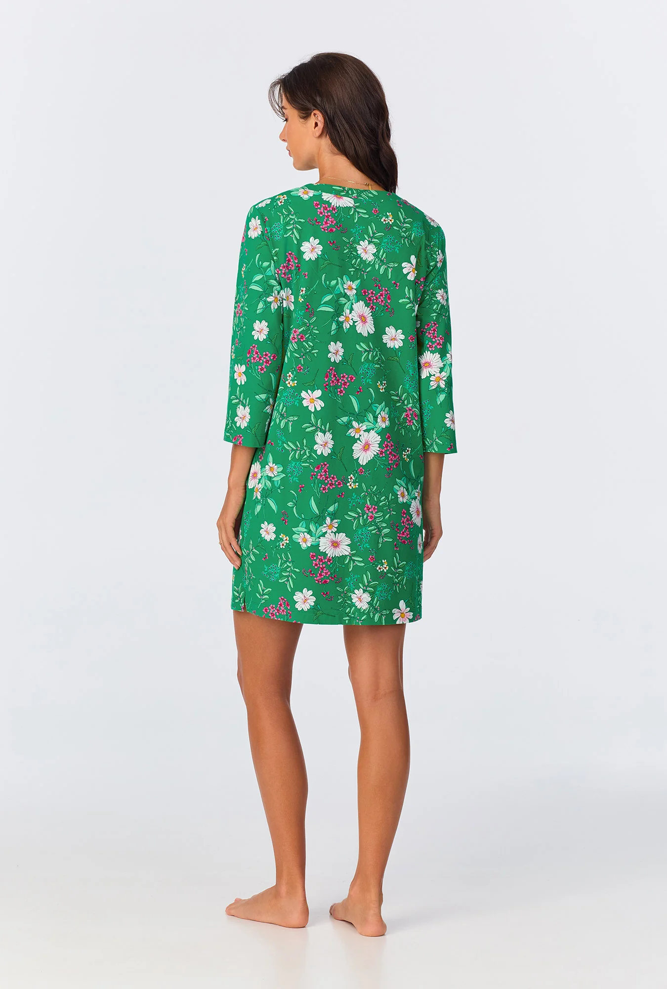 Forever Floral 3/4 Sleeve Stretch Jersey Sleepshirt - Image 2