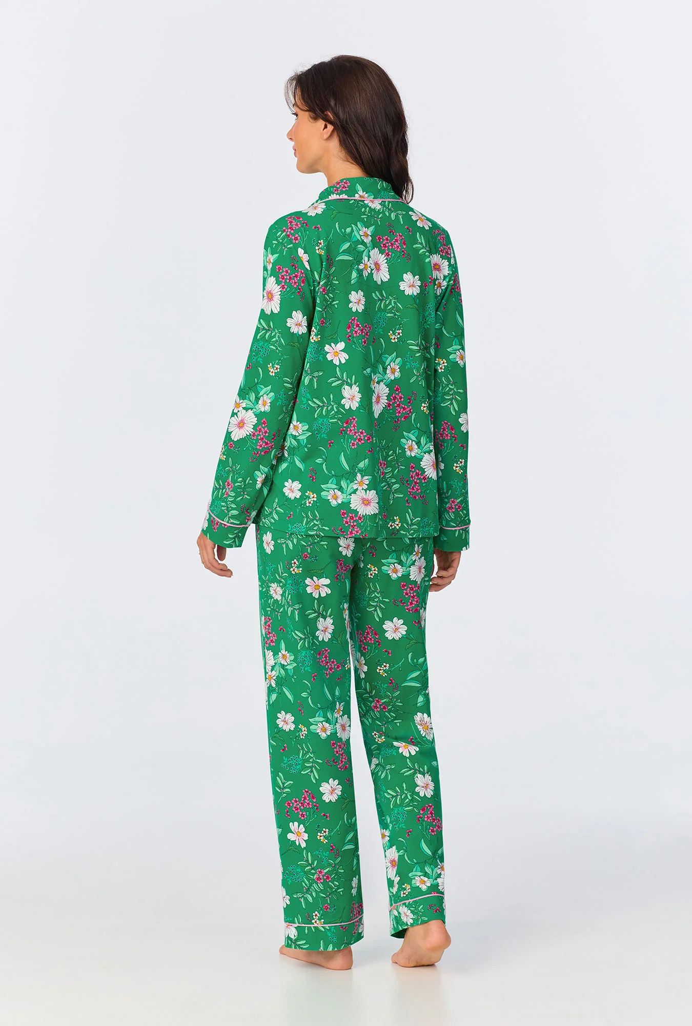 Forever Floral Long Sleeve Classic Stretch Jersey PJ Set - Image 3