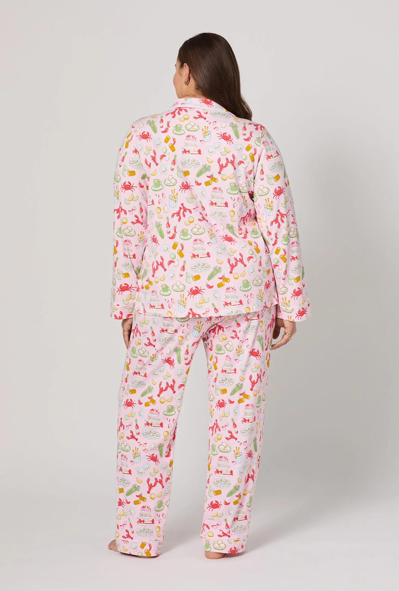 French Quarter Long Sleeve Classic Stretch Jersey Pj Set - Image 7