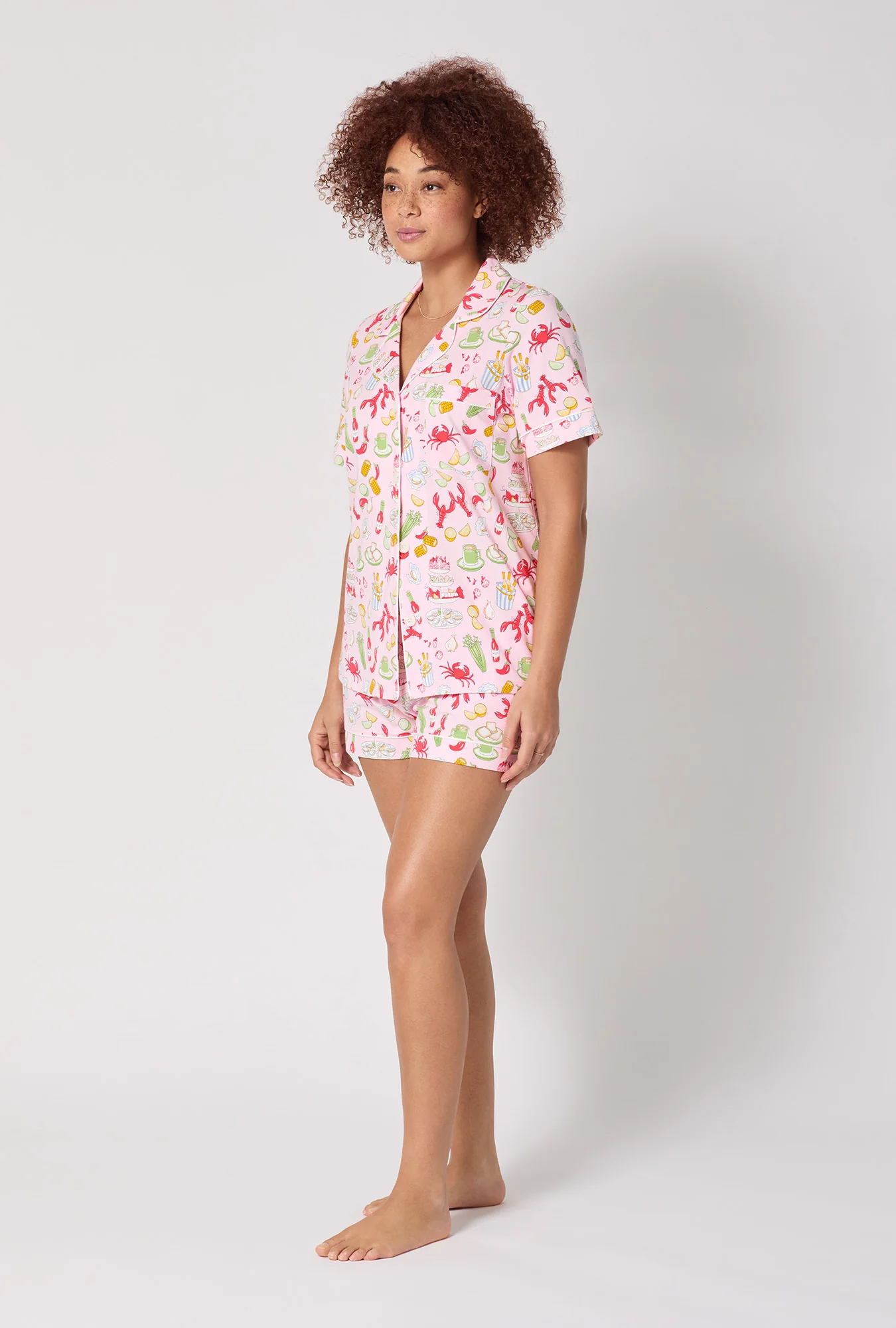 French Quarter Short Sleeve Classic Shorty Stretch Jersey Pj Set - Image 2