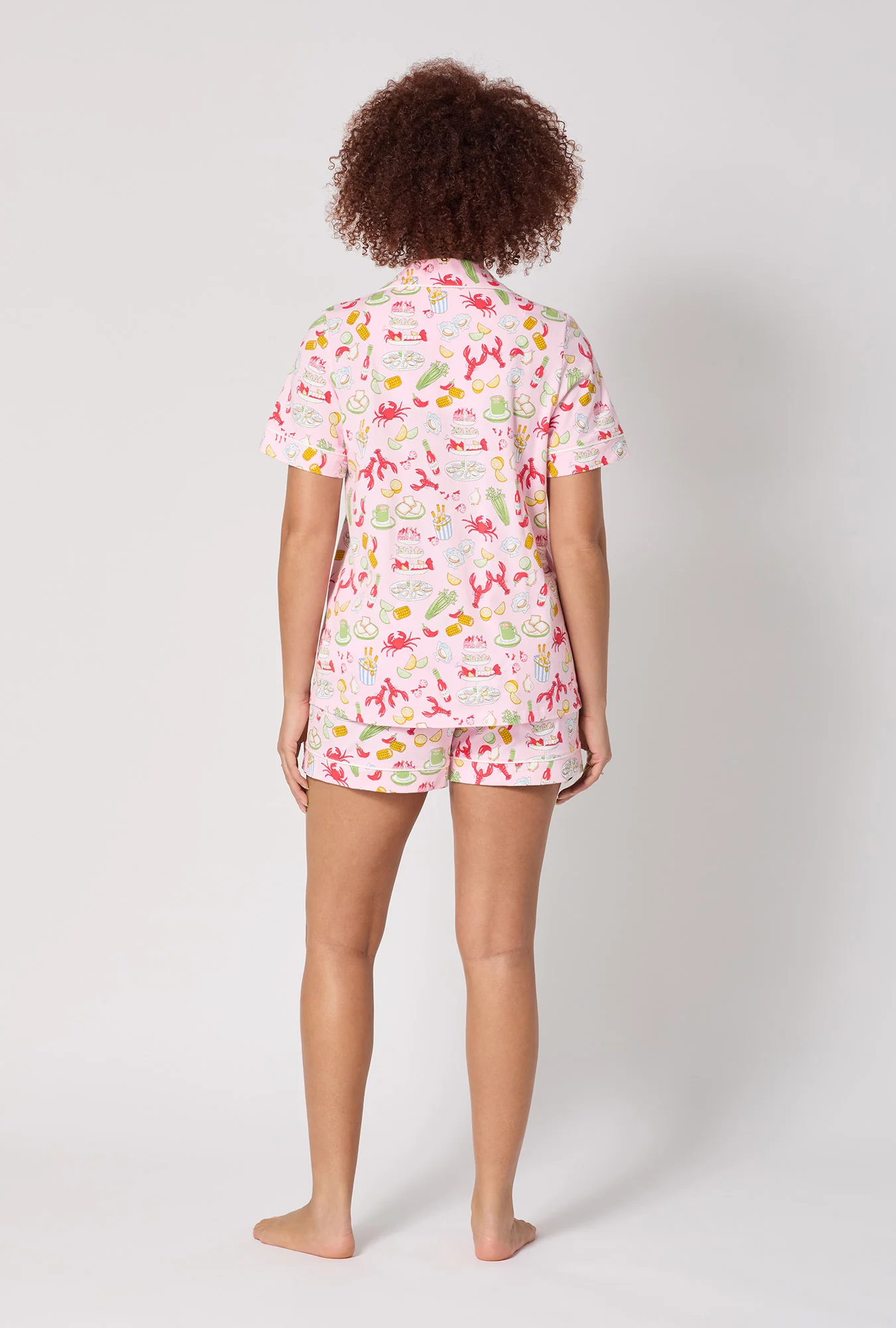 French Quarter Short Sleeve Classic Shorty Stretch Jersey Pj Set - Image 3