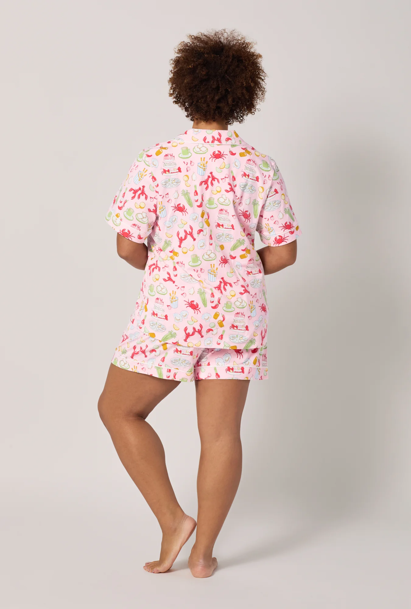 French Quarter Short Sleeve Classic Shorty Stretch Jersey Pj Set - Image 5