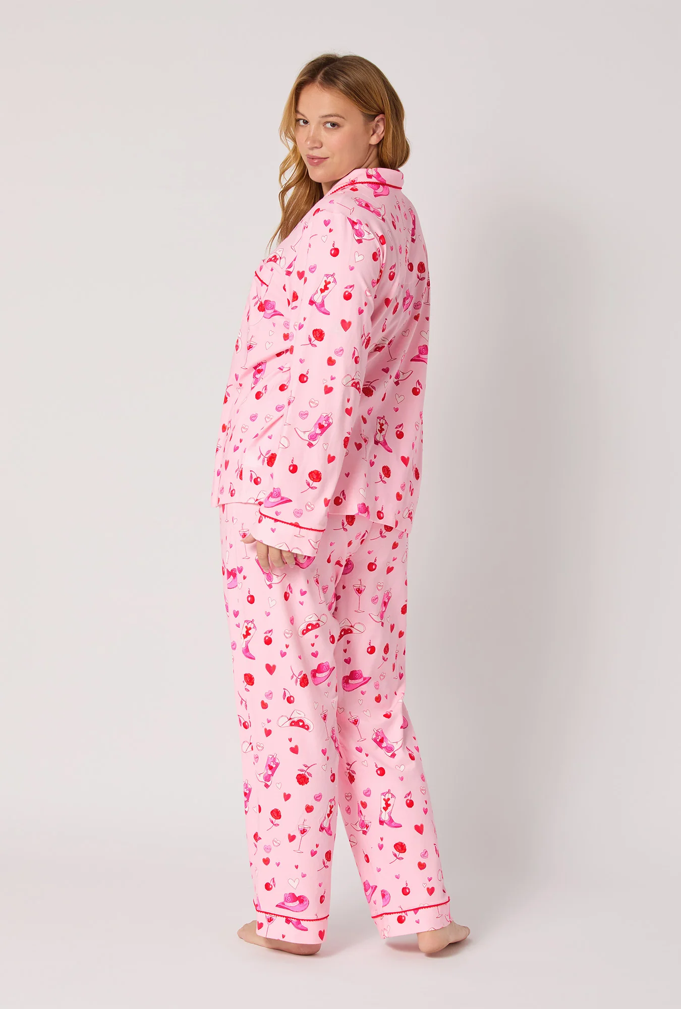 Giddy Up Galentine Long Sleeve Classic Stretch Jersey Pj Set - Image 6