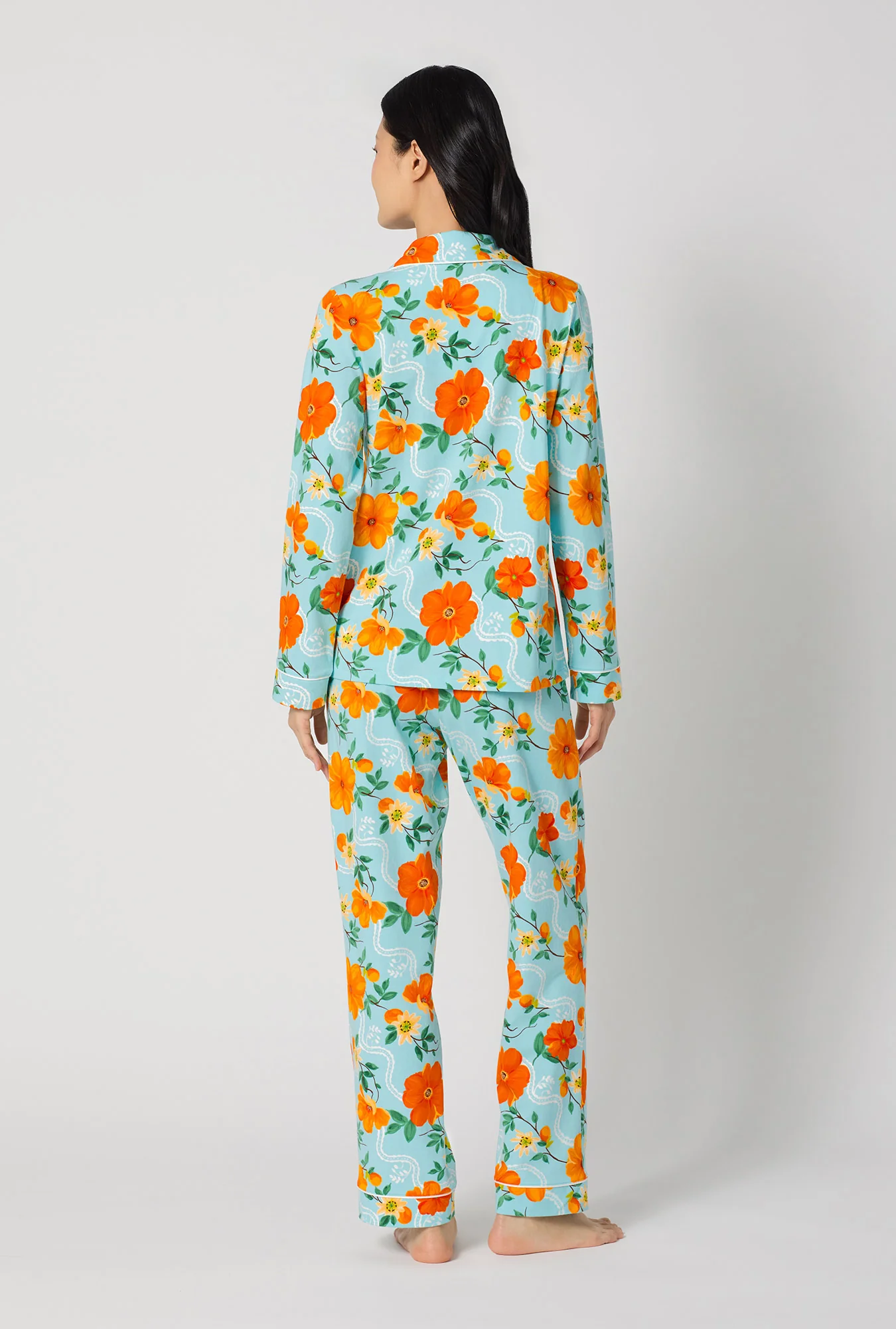 Golden Breeze Long Sleeve Classic Stretch Jersey Pj Set - Image 4