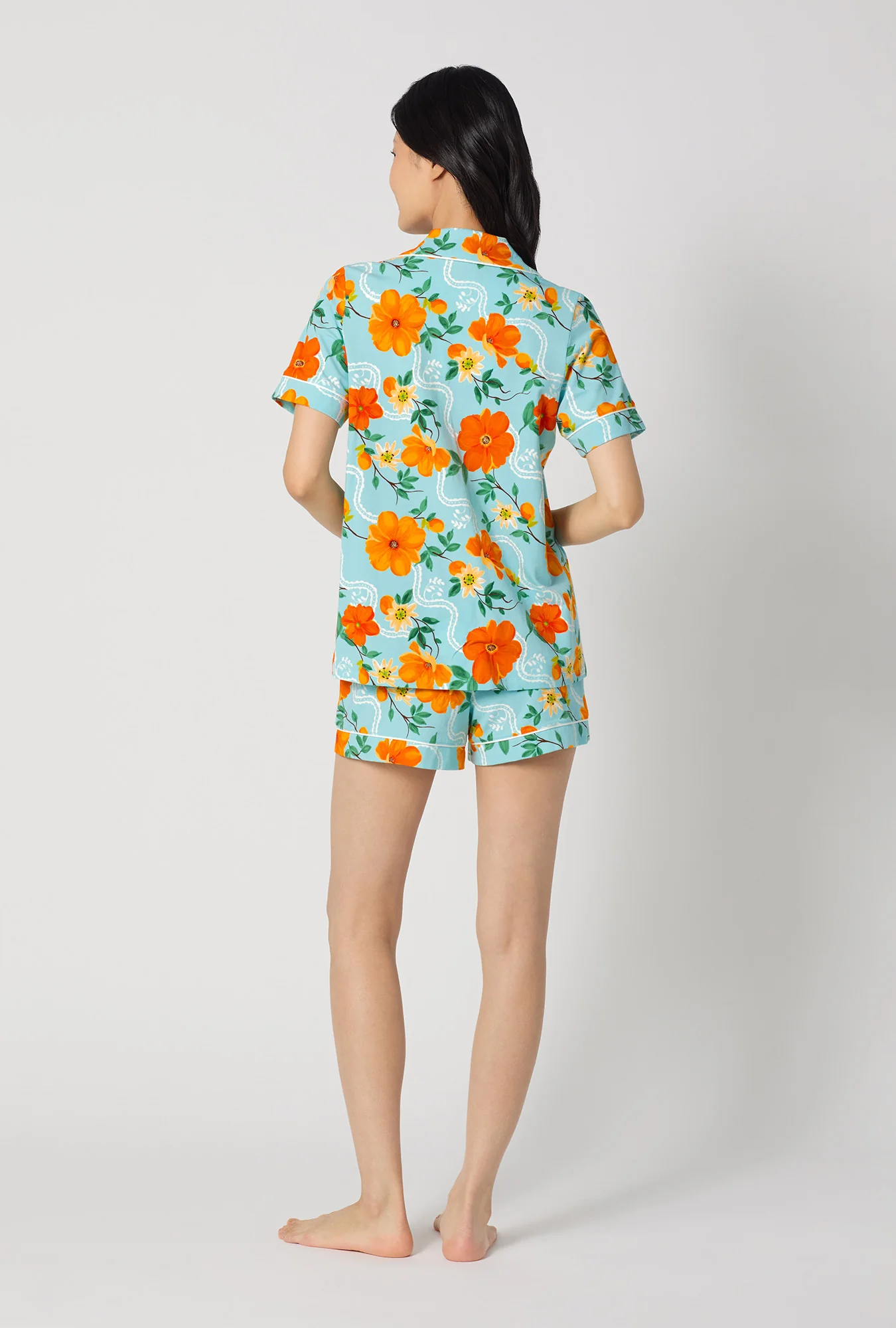 Golden Breeze Short Sleeve Classic Shorty Stretch Jersey Pj Set - Image 4