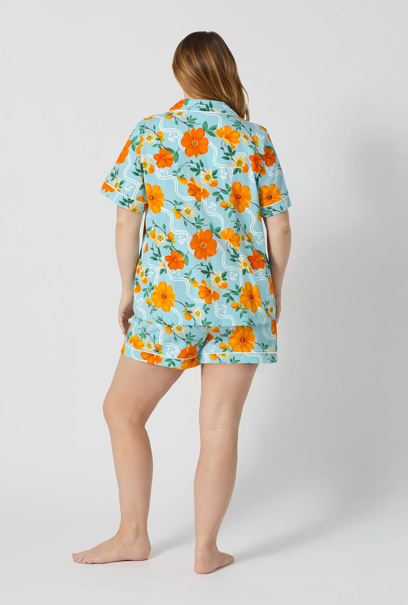 Golden Breeze Short Sleeve Classic Shorty Stretch Jersey Pj Set - Image 6