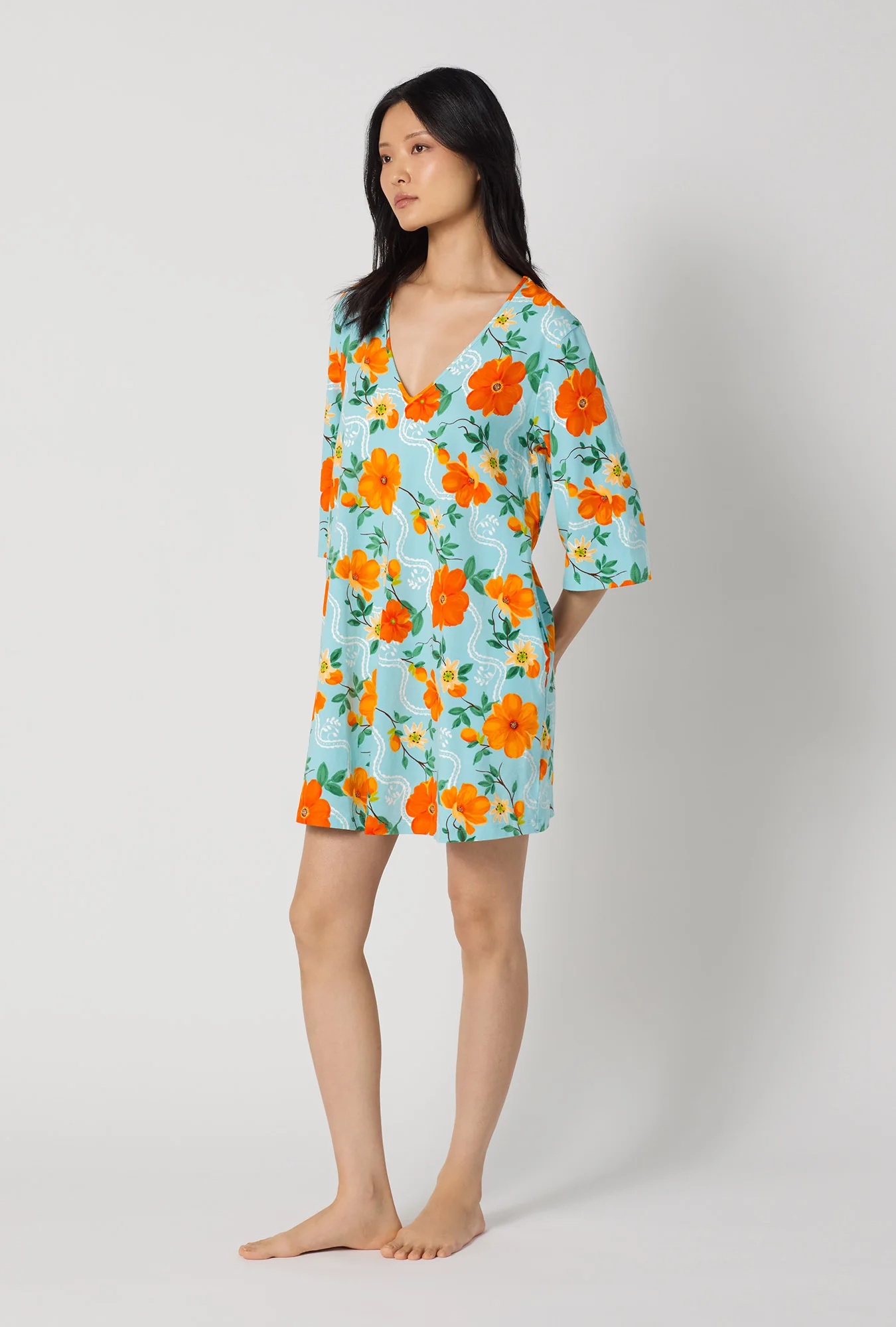 Golden Breeze Stretch Jersey Sleep Dress - Image 2