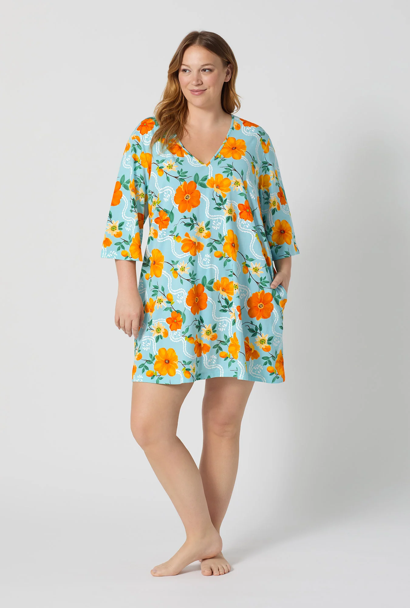 Golden Breeze Stretch Jersey Sleep Dress - Image 4