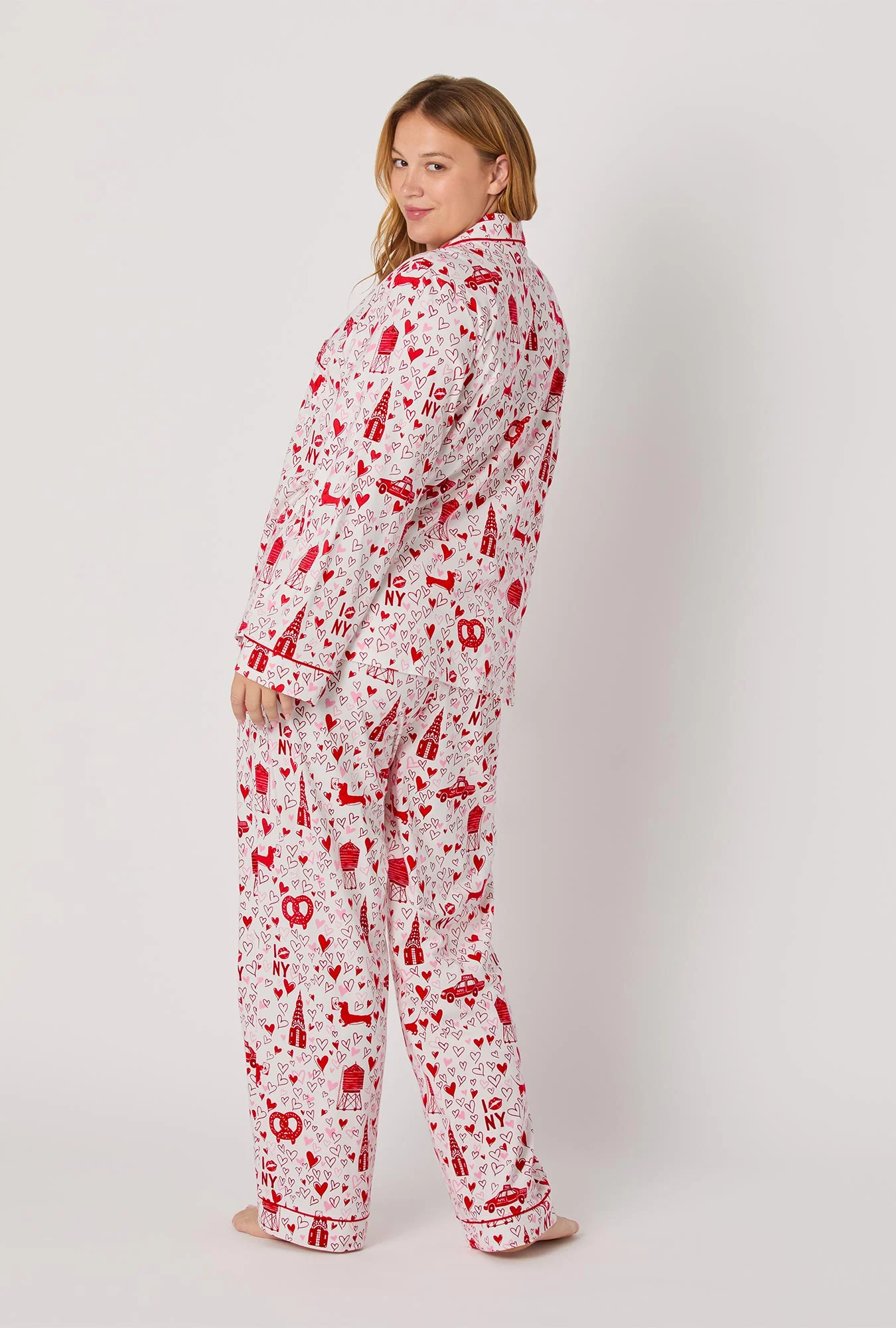 Heart Of The City Long Sleeve Classic Stretch Jersey Pj Set - Image 5