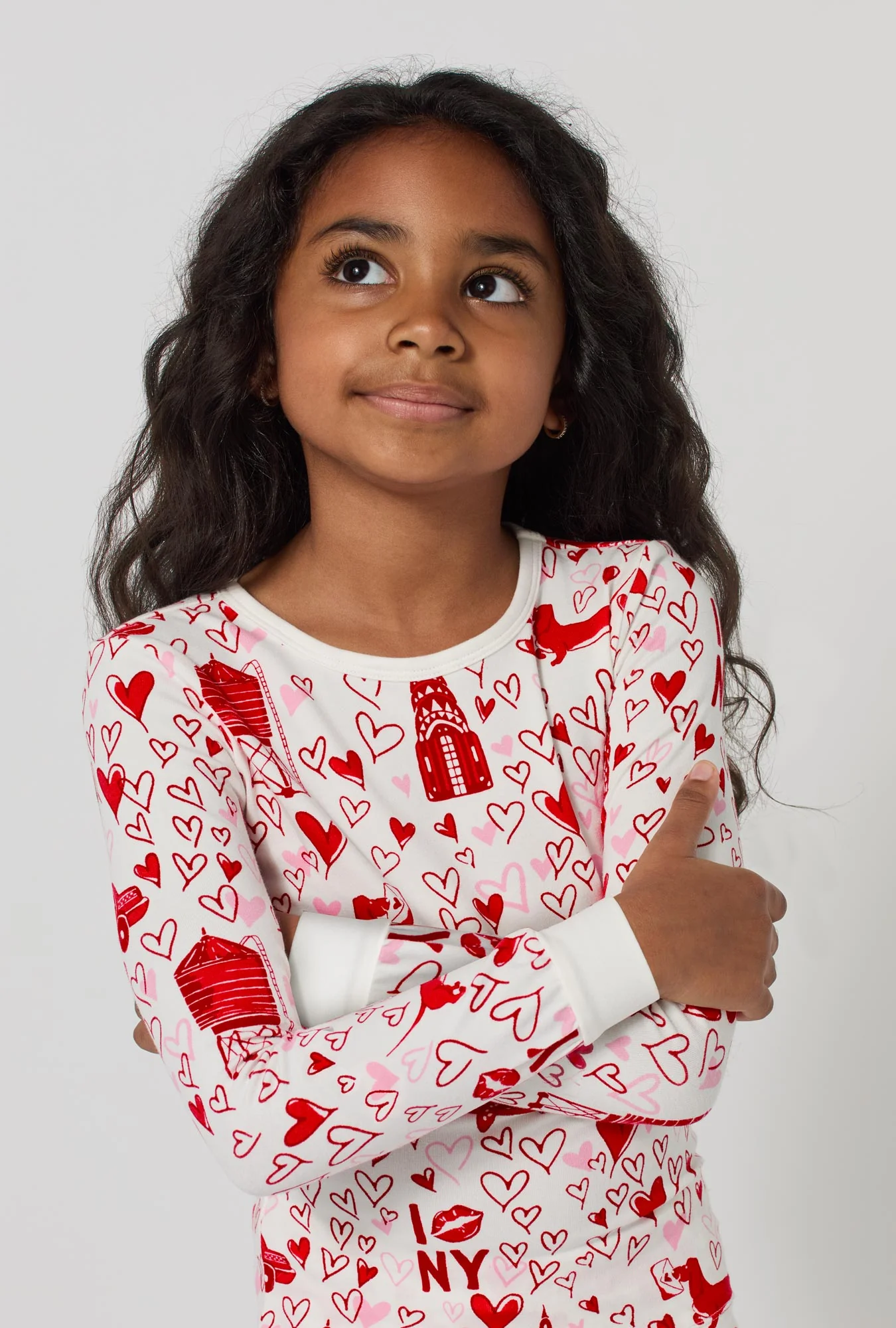 Heart Of The City Long Sleeve Stretch Jersey Kids Pj Set - Image 3
